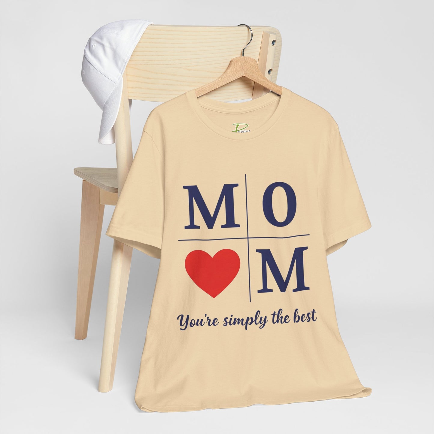 Mom Heart Jersey Tee - You're Simply the Best - Lightweight Fabric Tee -  Gift for Mom - Birthday Gift