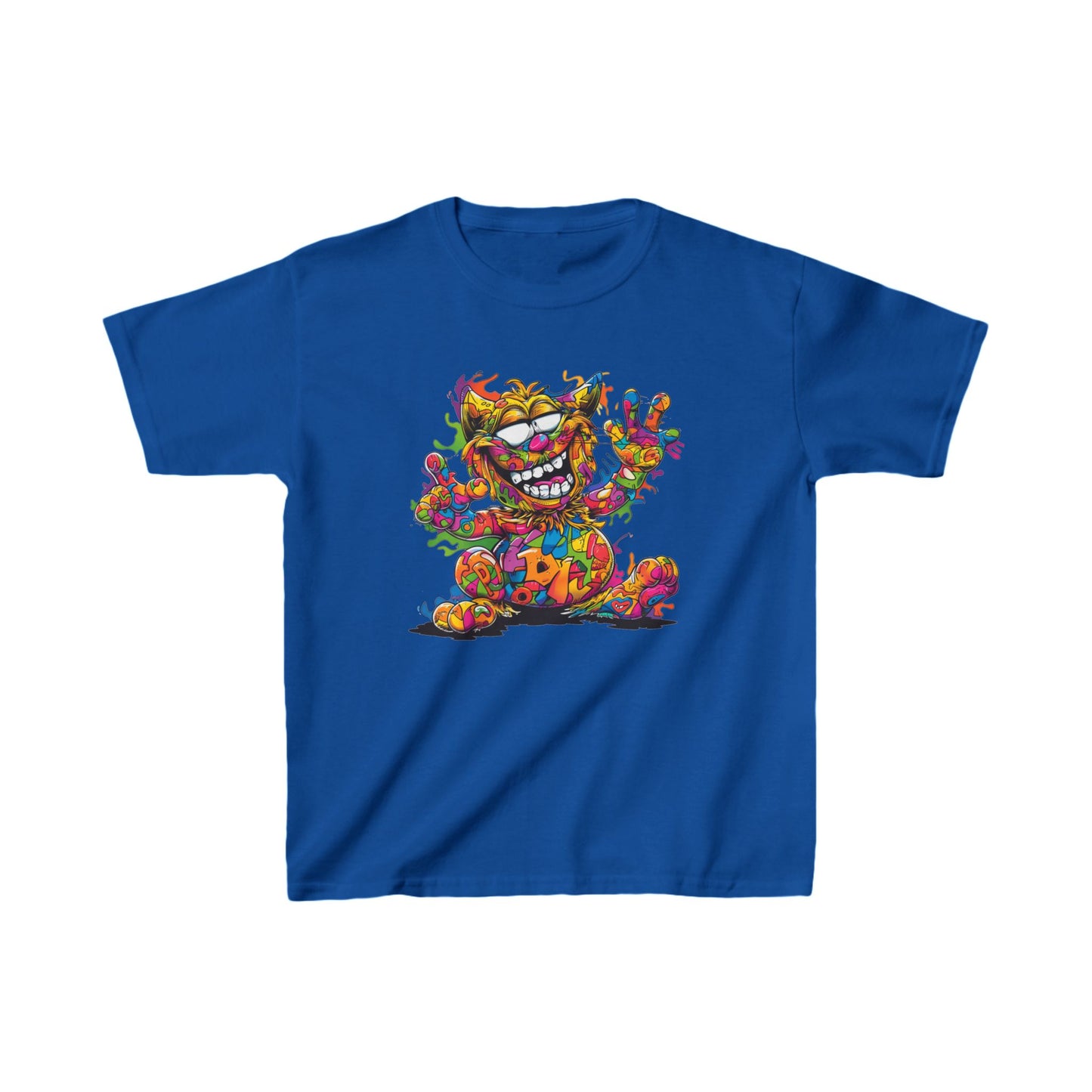 Youth Heavy Cotton™ Tee - Kids Graphic Tee - Unisex Funny Cat T-Shirt