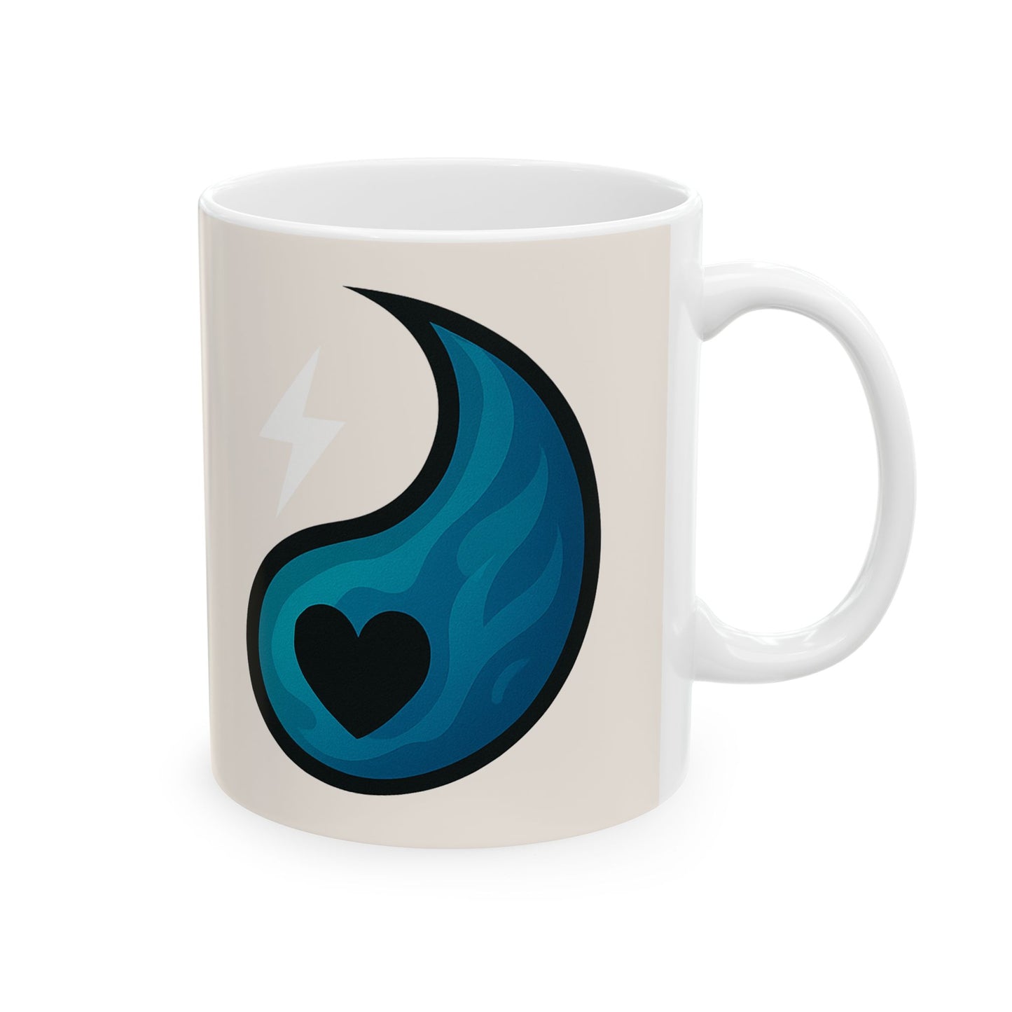 Heartwarming Ceramic Mug - Yin Yang Design for Coffee Lovers
