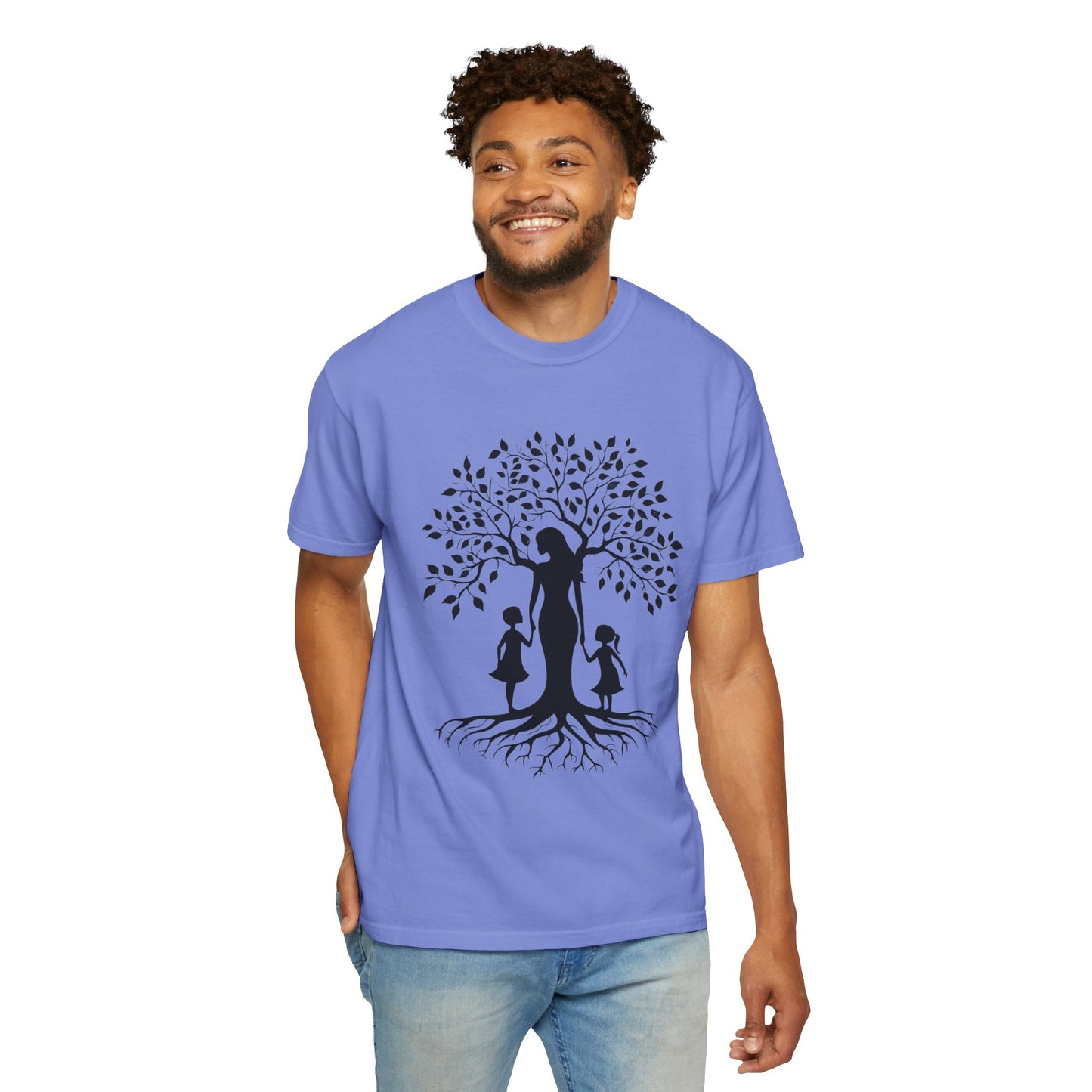 Nature-Inspired T-Shirt with Mom and Kids Design - Mother's day Gift - Birthday Gift