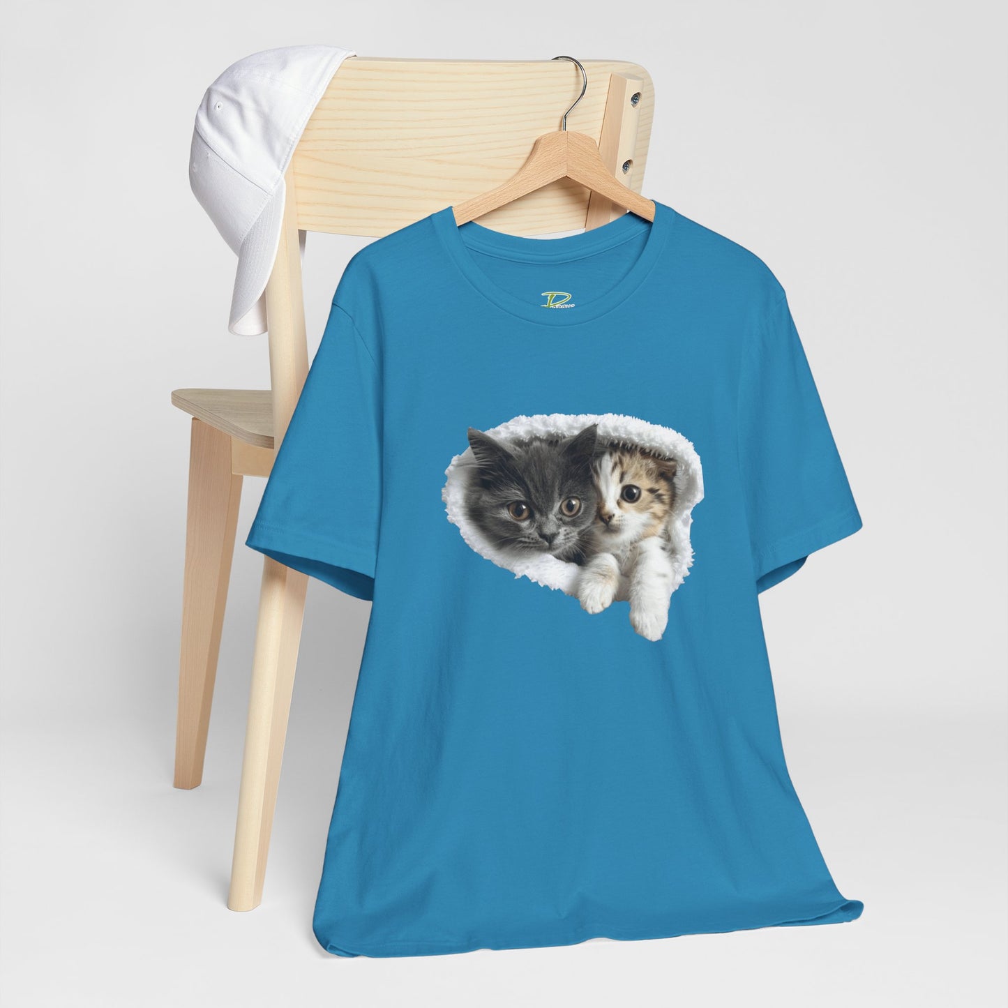 Cute Cats T-shirt for Cat Lovers - Lightweight Fabric Tee