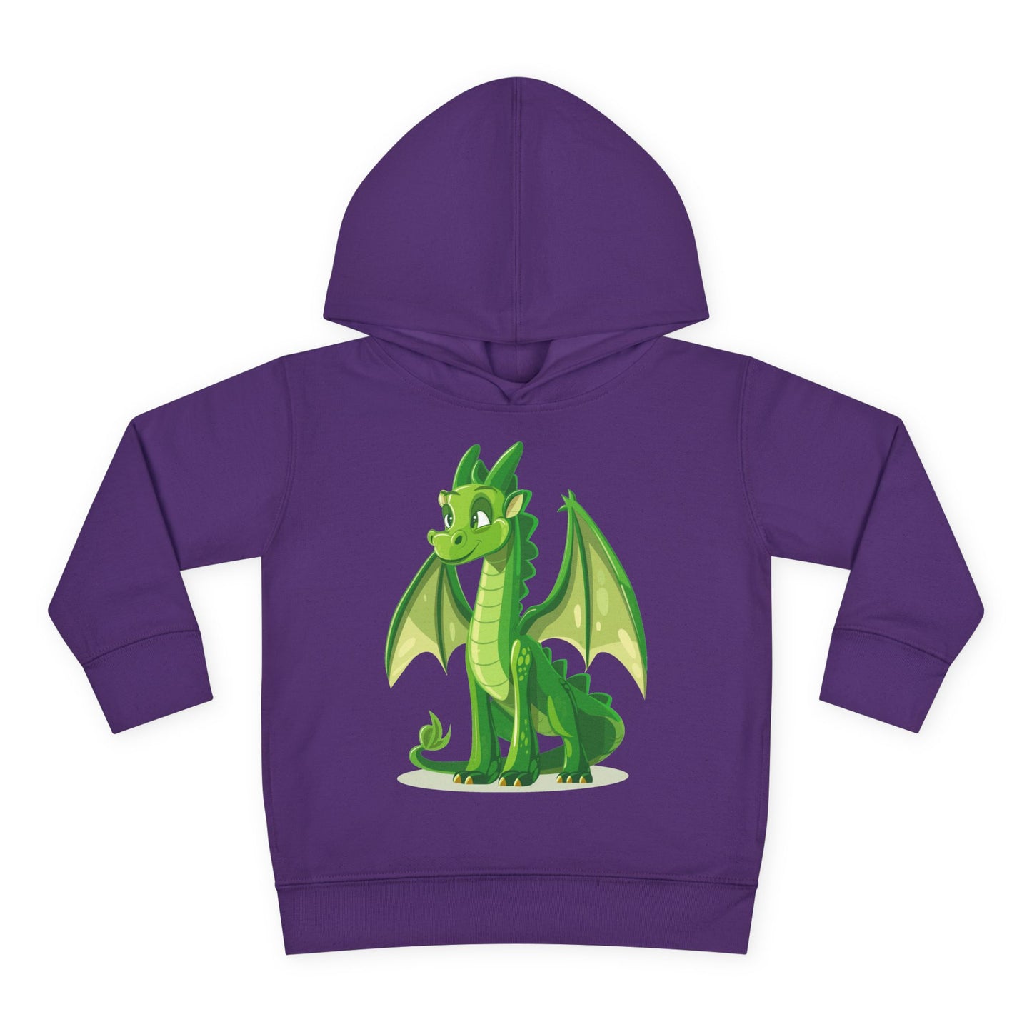 Toddler Pullover Fleece Hoodie - Cute Cartoon Dragon Design Hoodie
