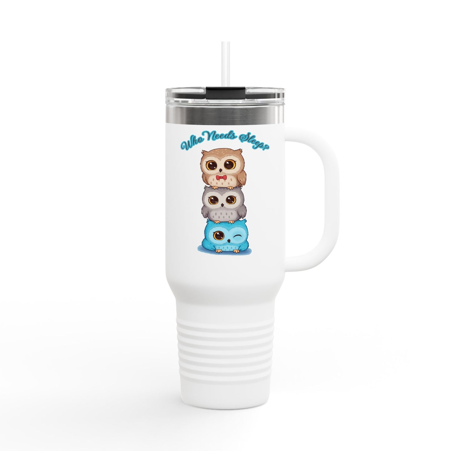 Cute Owl Insulated Travel Mug - 40oz, Perfect for Coffee Lovers