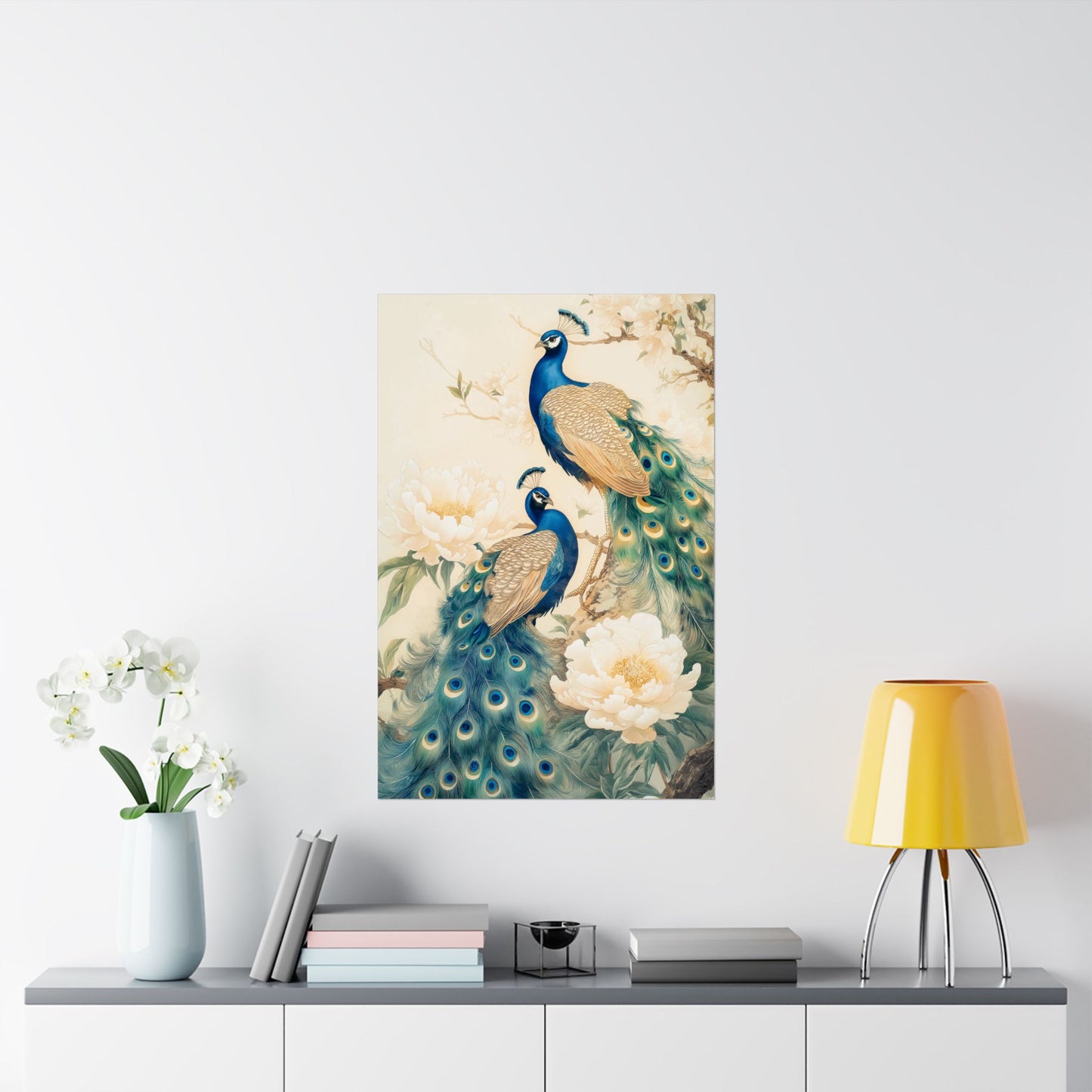 Matte Vertical Peacock Poster