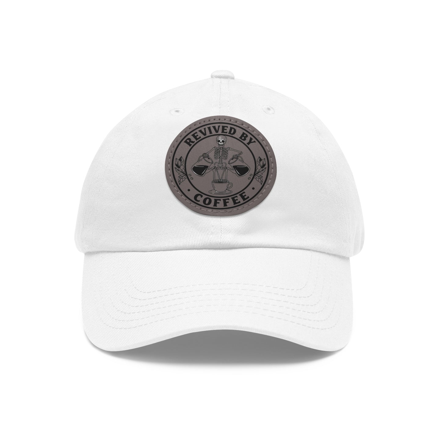 Revived by Coffee Dad Hat with Leather Patch - Perfect Gift for Coffee Lovers