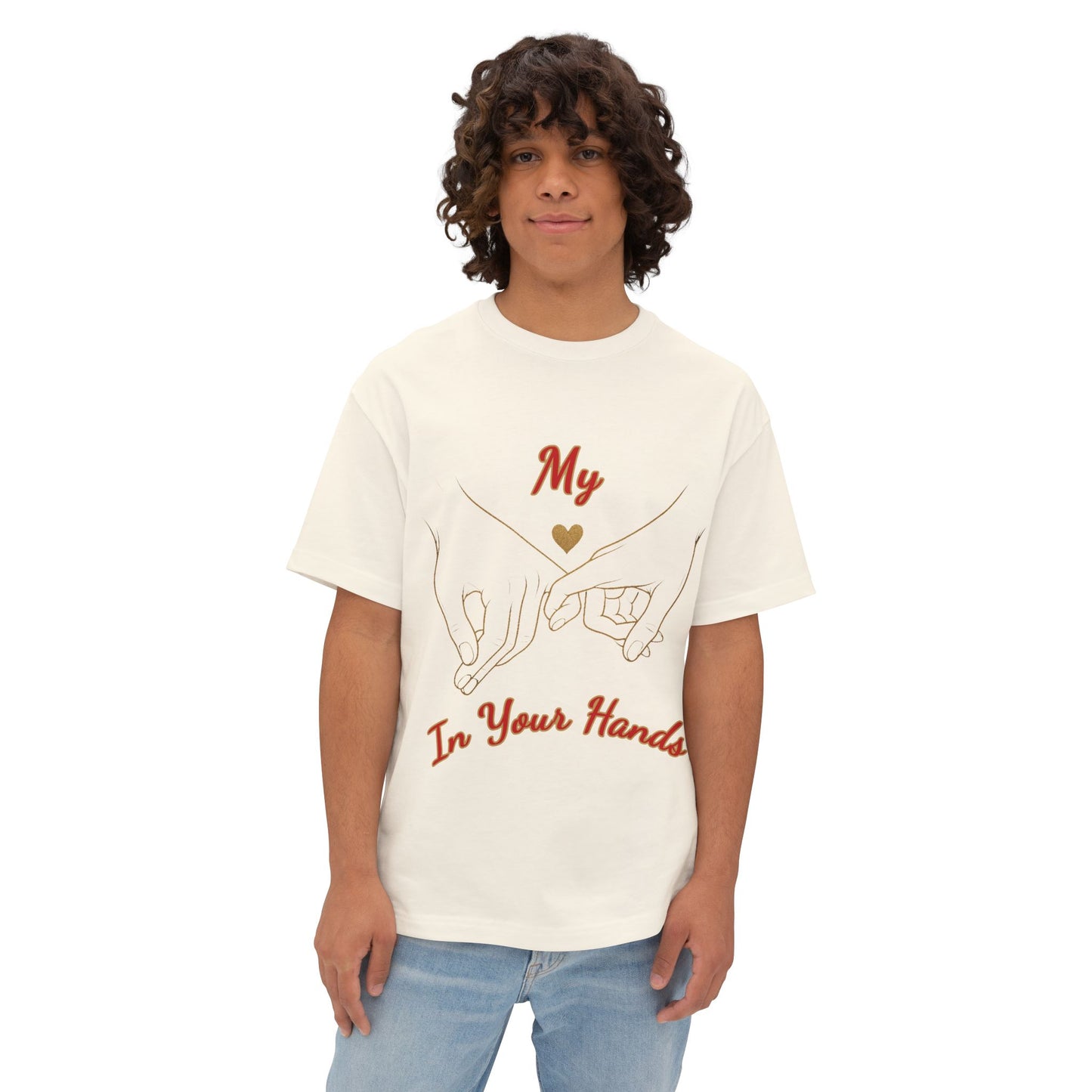 Unisex Oversized Boxy Tee - 'Love Connection' Graphic T-Shirt