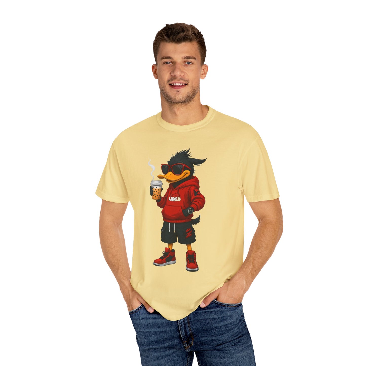Cool Cartoon Duck Men's T-Shirt, Casual Graphic Tee, Fun Summer Shirt, Gift, Streetwear Style, Perfect for Parties