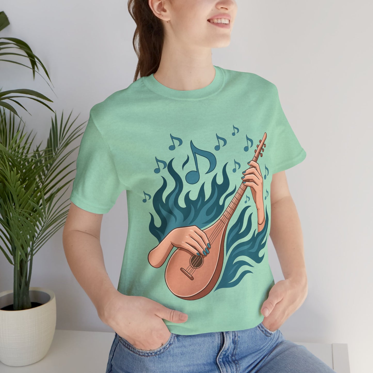 Musical Vibes Tee, Women's Graphic T-Shirt, Music Lover Gift, Casual Wear, Festival Outfit, Band Merch - Lightweight Fabric Tee