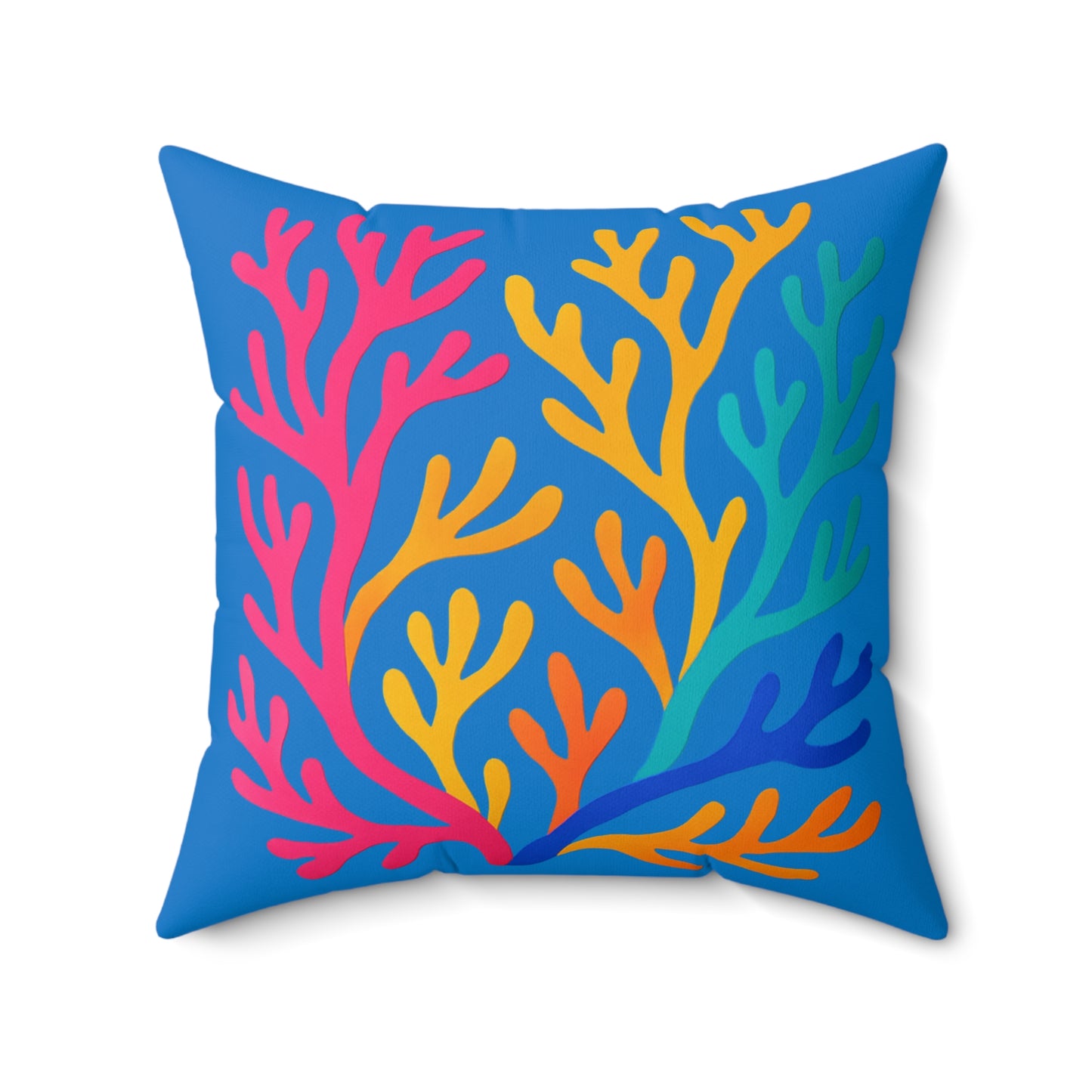 Colorful Coral Design Square Pillow - Cozy Home Accent
