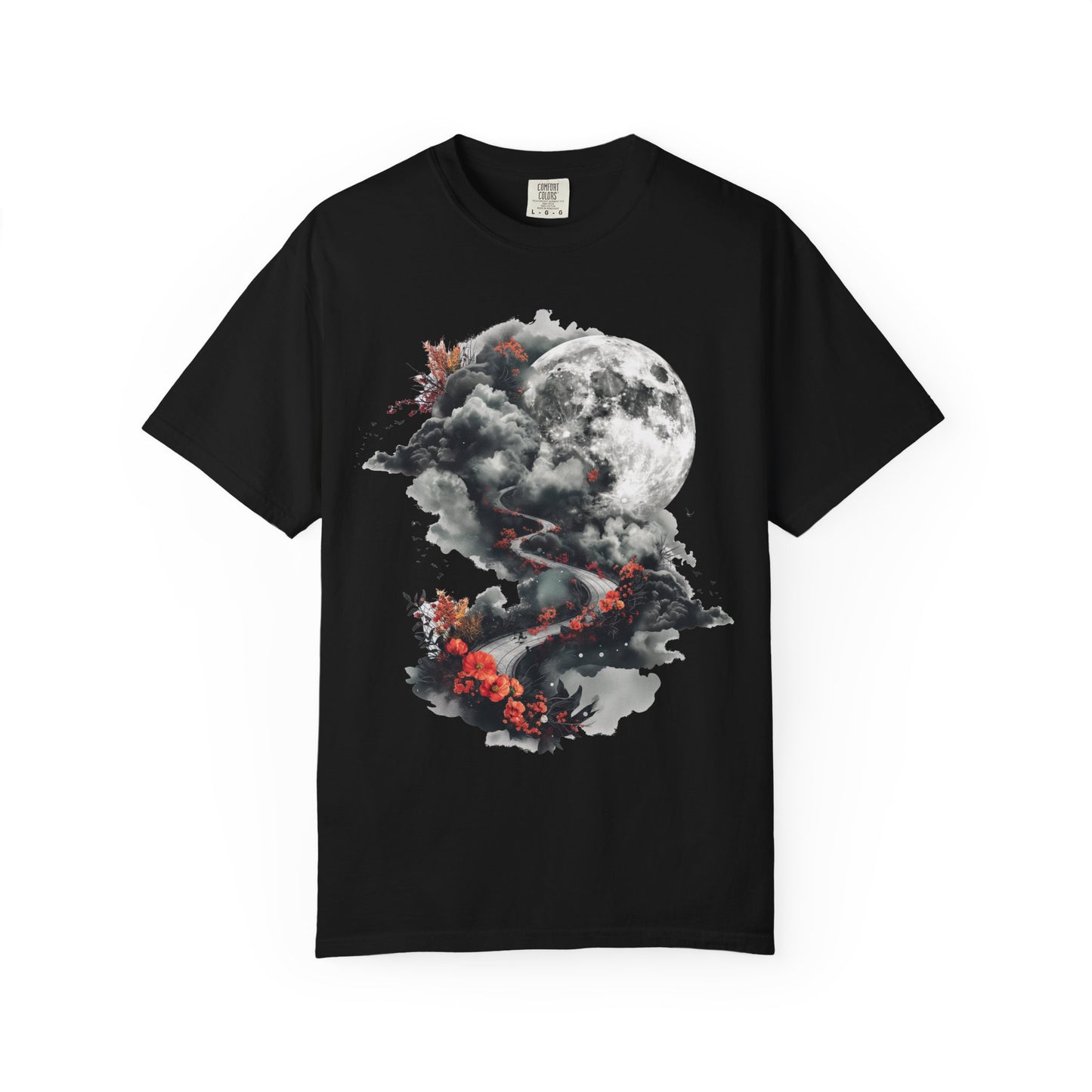 Artistic Moonlit T-Shirt - Soft Unisex Tee, Gift for Nature Lovers, Casual Wear, Boho Style, Handmade Gift