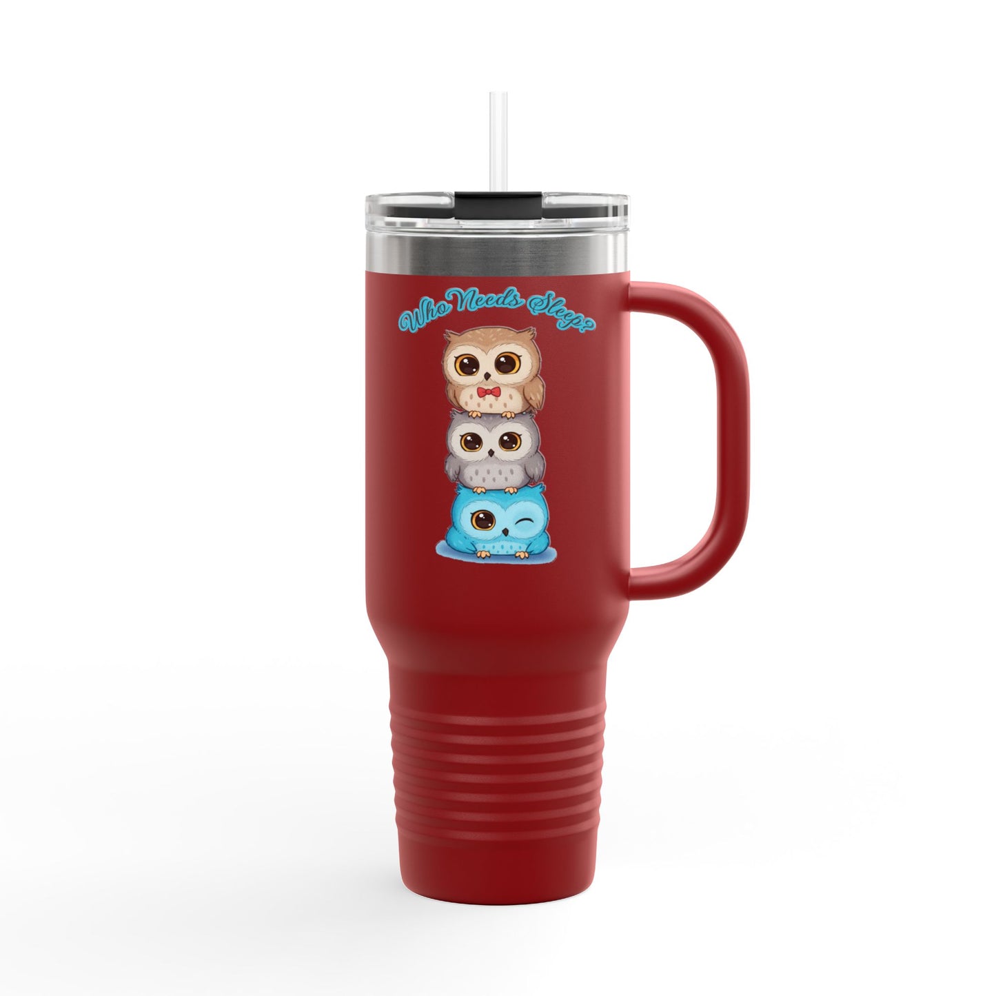 Cute Owl Insulated Travel Mug - 40oz, Perfect for Coffee Lovers