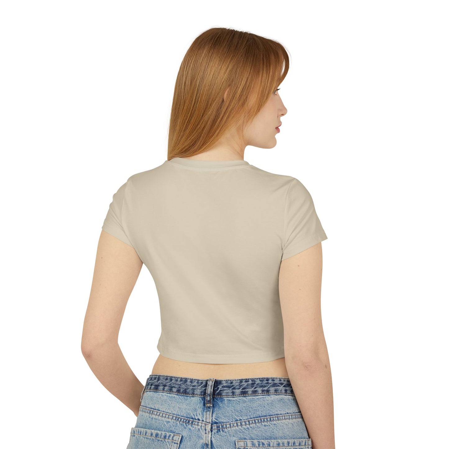 Floral Dreamscape Women Baby Tee - Artistic Short-Sleeve Top for Nature Lovers