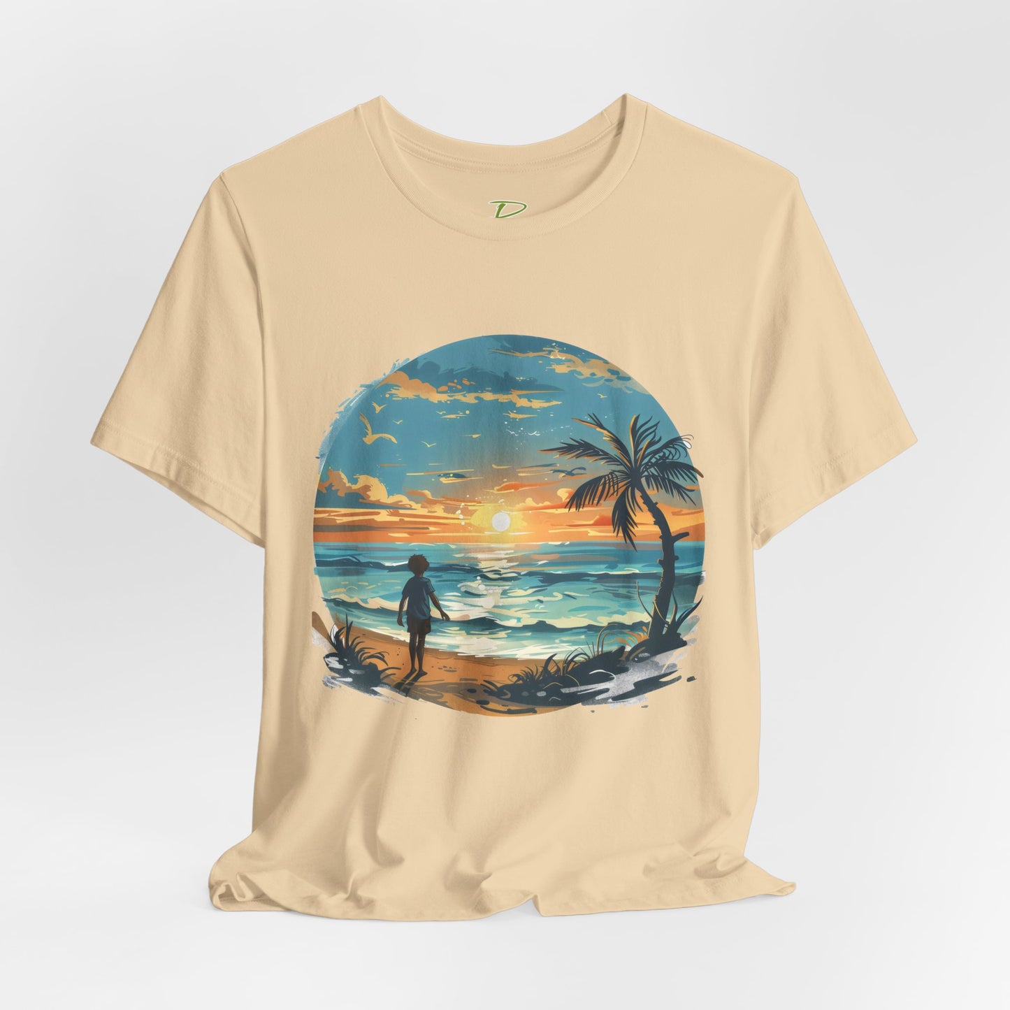 Colorful Sunshine Seaside T-shirt - Lightweight Fabric Tee