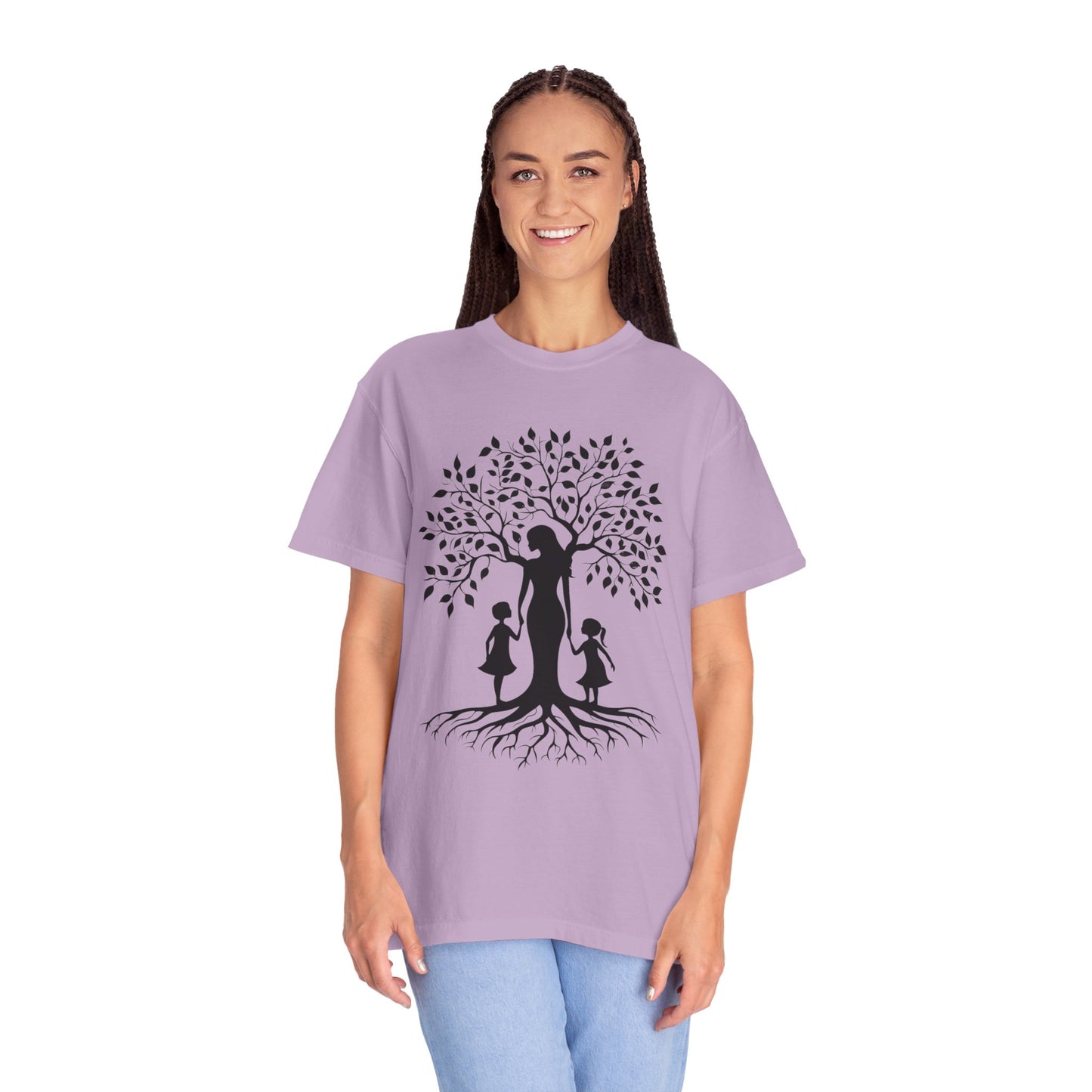 Nature-Inspired T-Shirt with Mom and Kids Design - Mother's day Gift - Birthday Gift