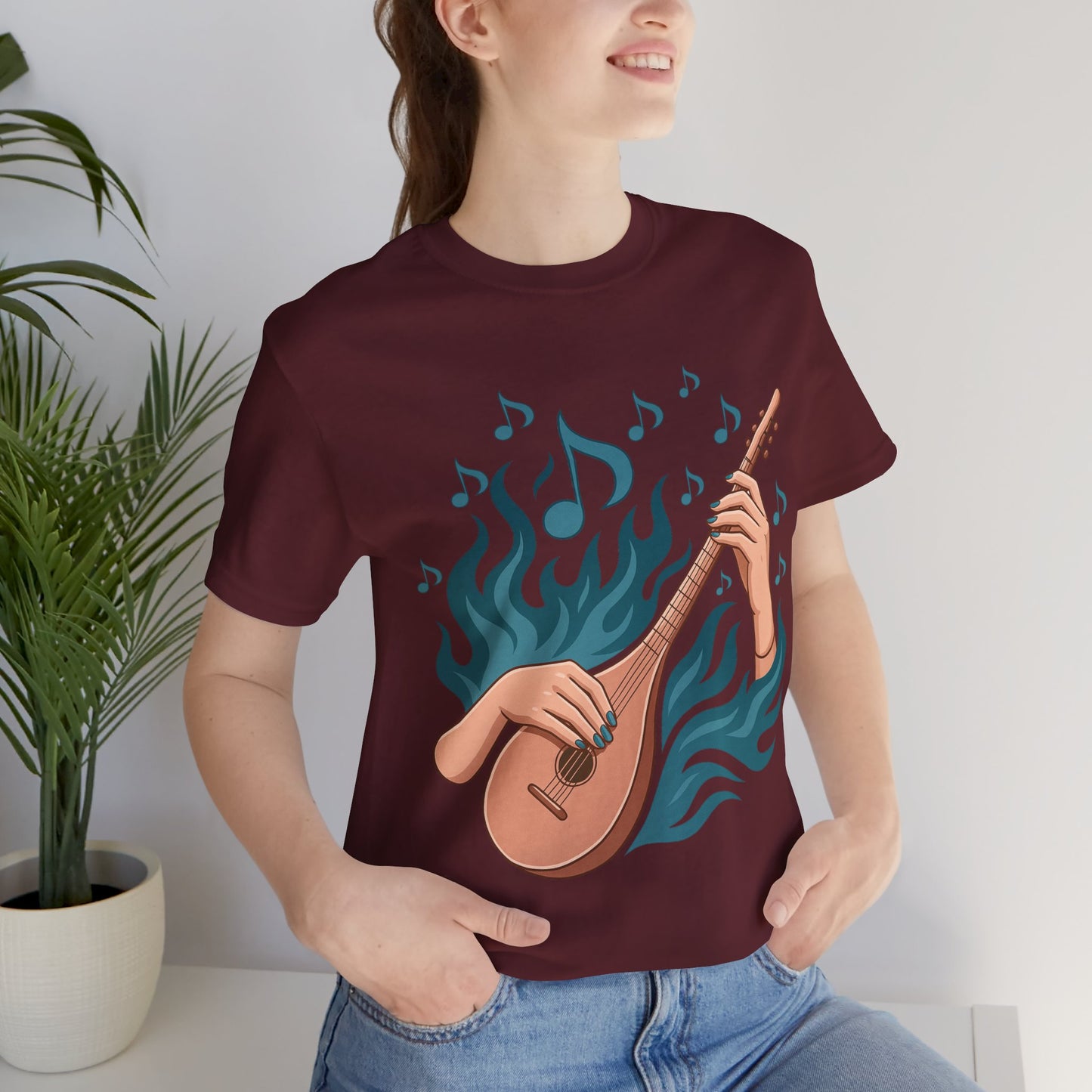 Musical Vibes Tee, Women's Graphic T-Shirt, Music Lover Gift, Casual Wear, Festival Outfit, Band Merch - Lightweight Fabric Tee