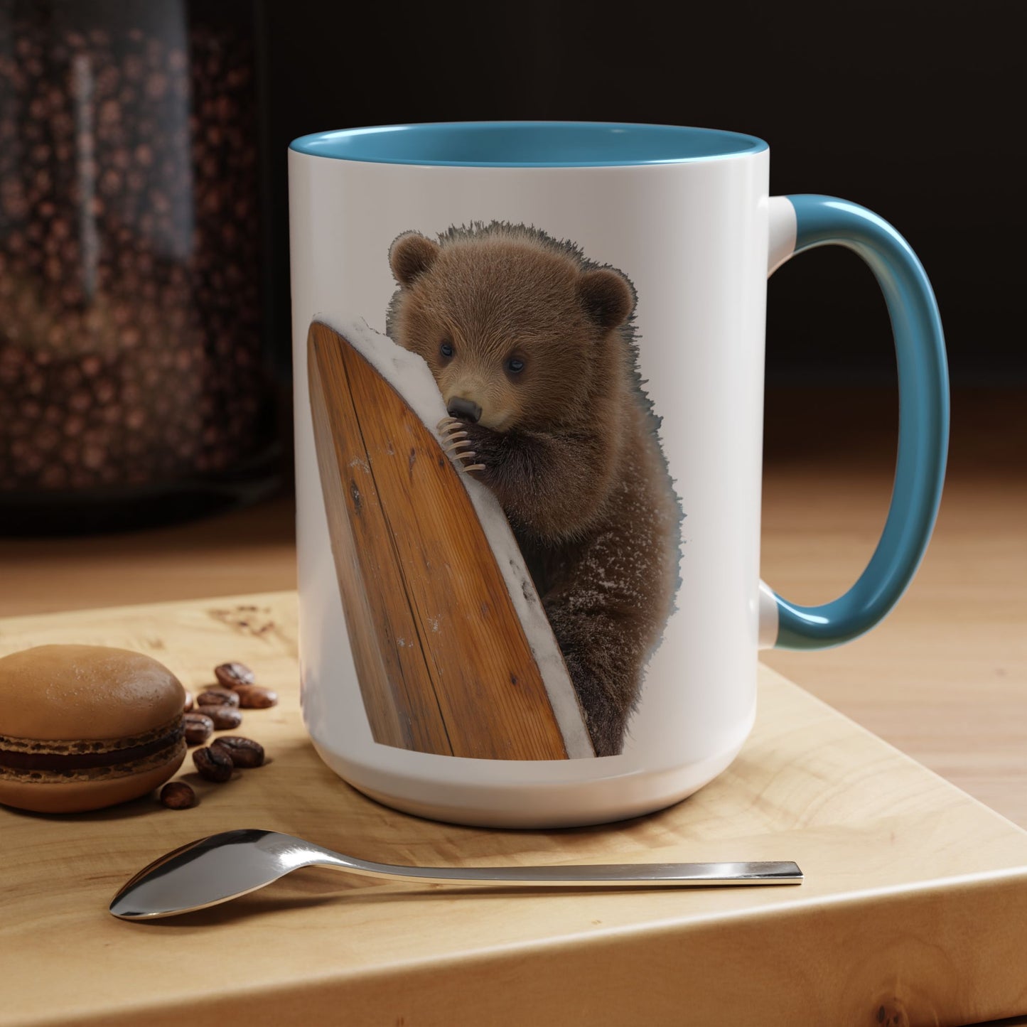Bear Accent Watercolor Coffee Mug, (11oz, 15oz)