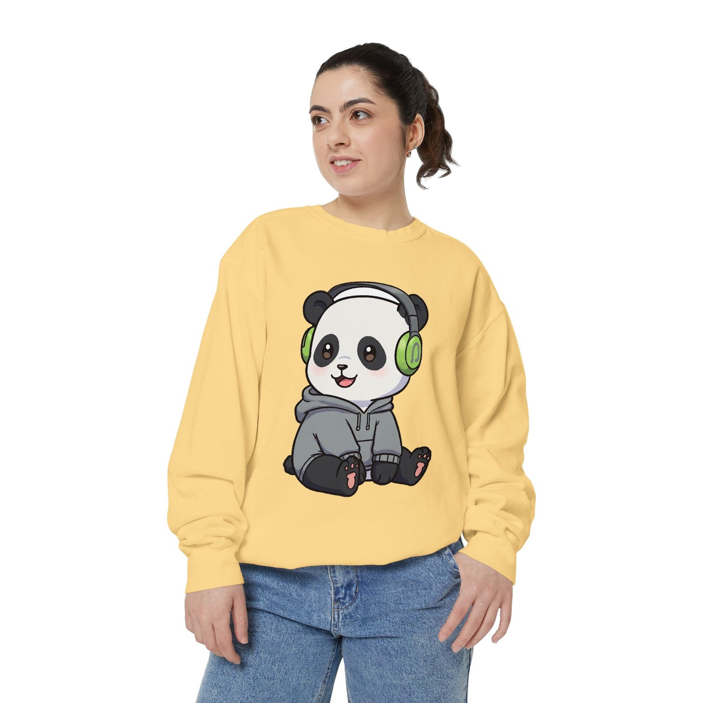 Cute Panda Graphic Sweatshirt - Cozy Unisex Wear for Animal Lovers