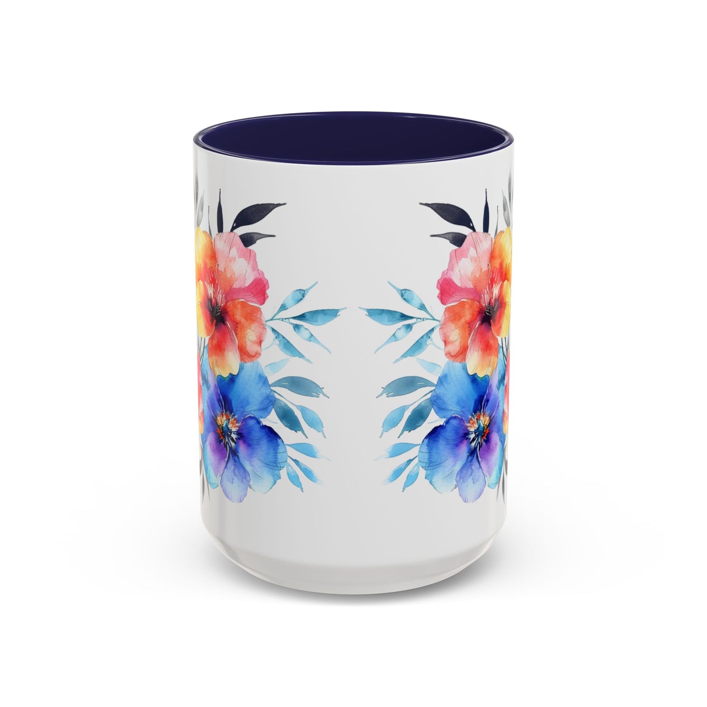 Oil colored Wildflowers Accent Coffee Mug, (11oz, 15oz)