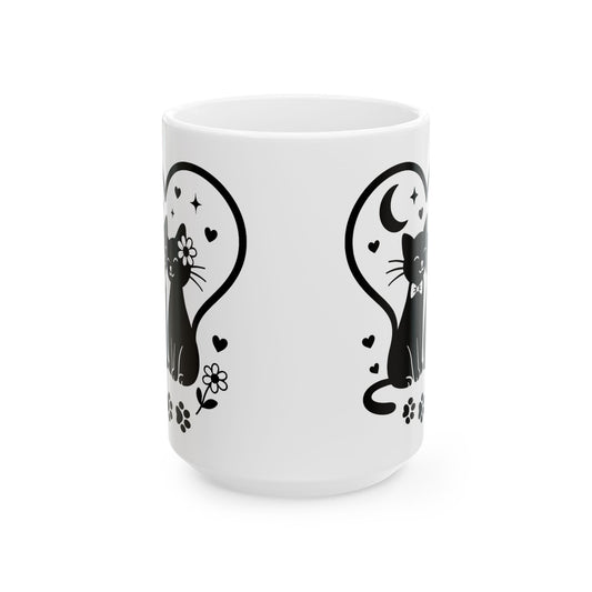 Cute Cat Lover Ceramic Mug - 11oz & 15oz - Perfect for Home & Office