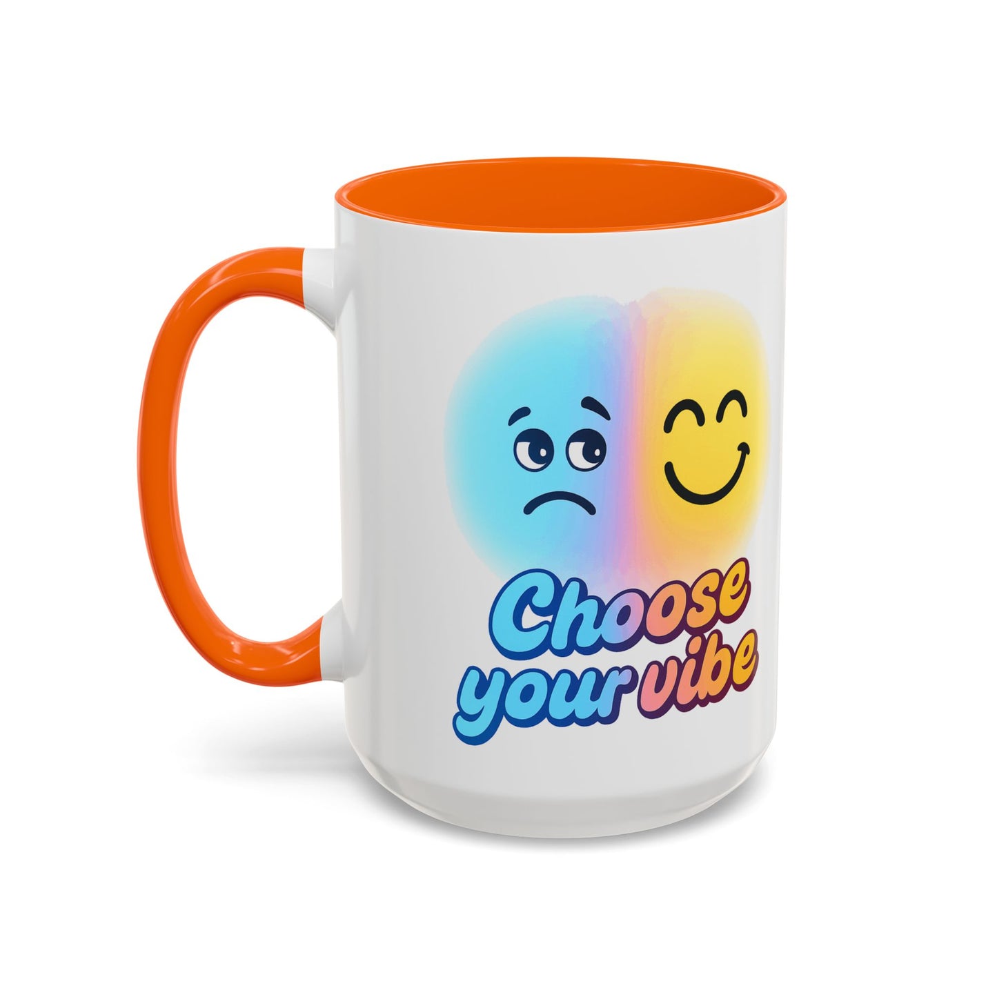 Choose Your Vibe Coffee Mug - Fun Accent Mug for Positive Energy, Happy Mood Gifts, Coffee Lovers, Unique Cup for Home or Office
