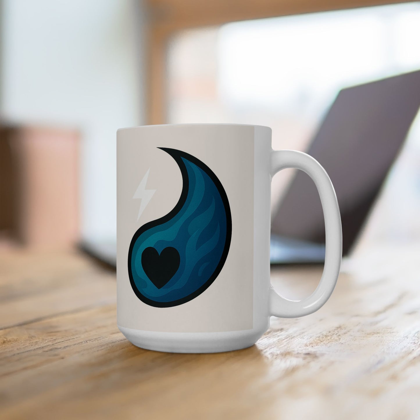 Heartwarming Ceramic Mug - Yin Yang Design for Coffee Lovers