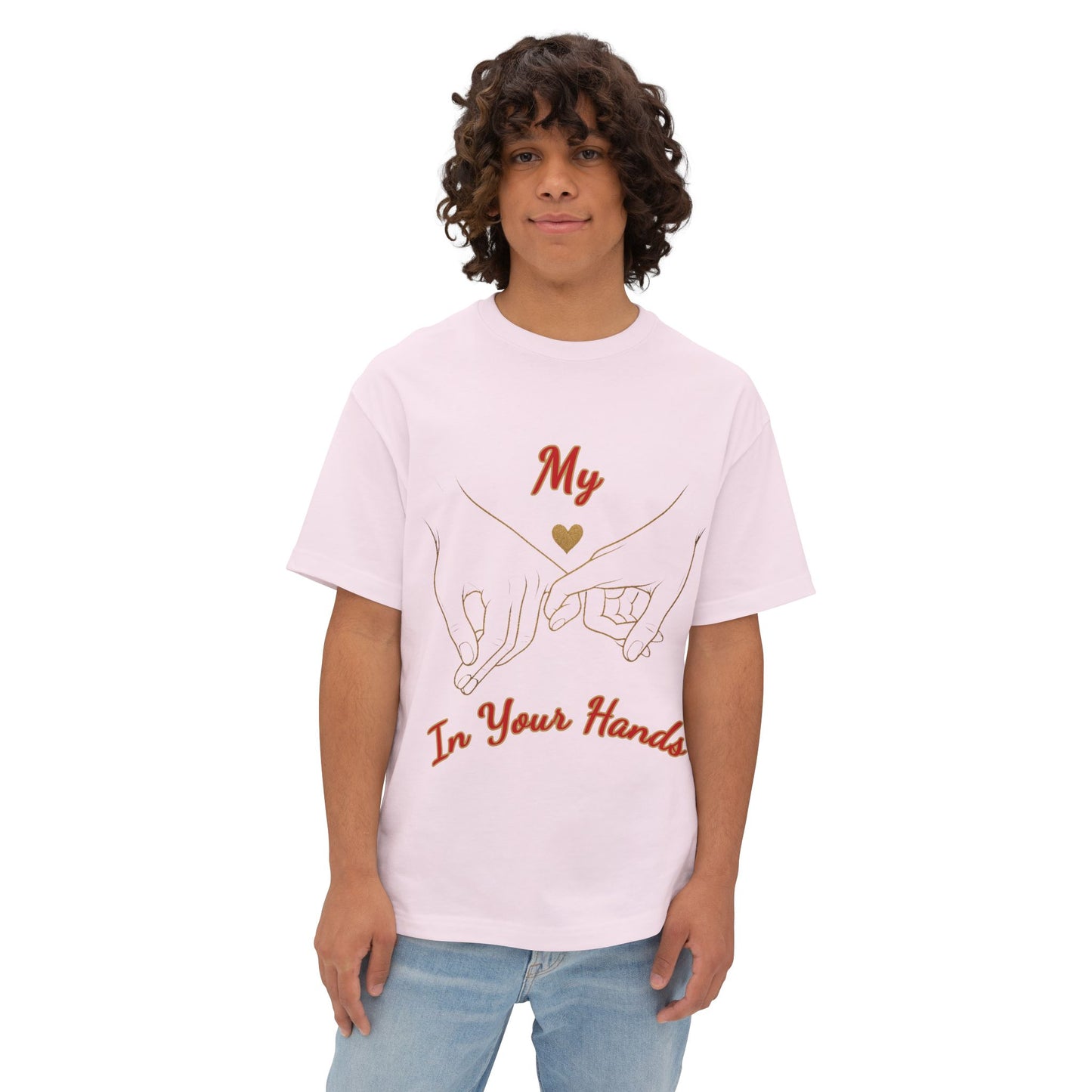 Unisex Oversized Boxy Tee - 'Love Connection' Graphic T-Shirt