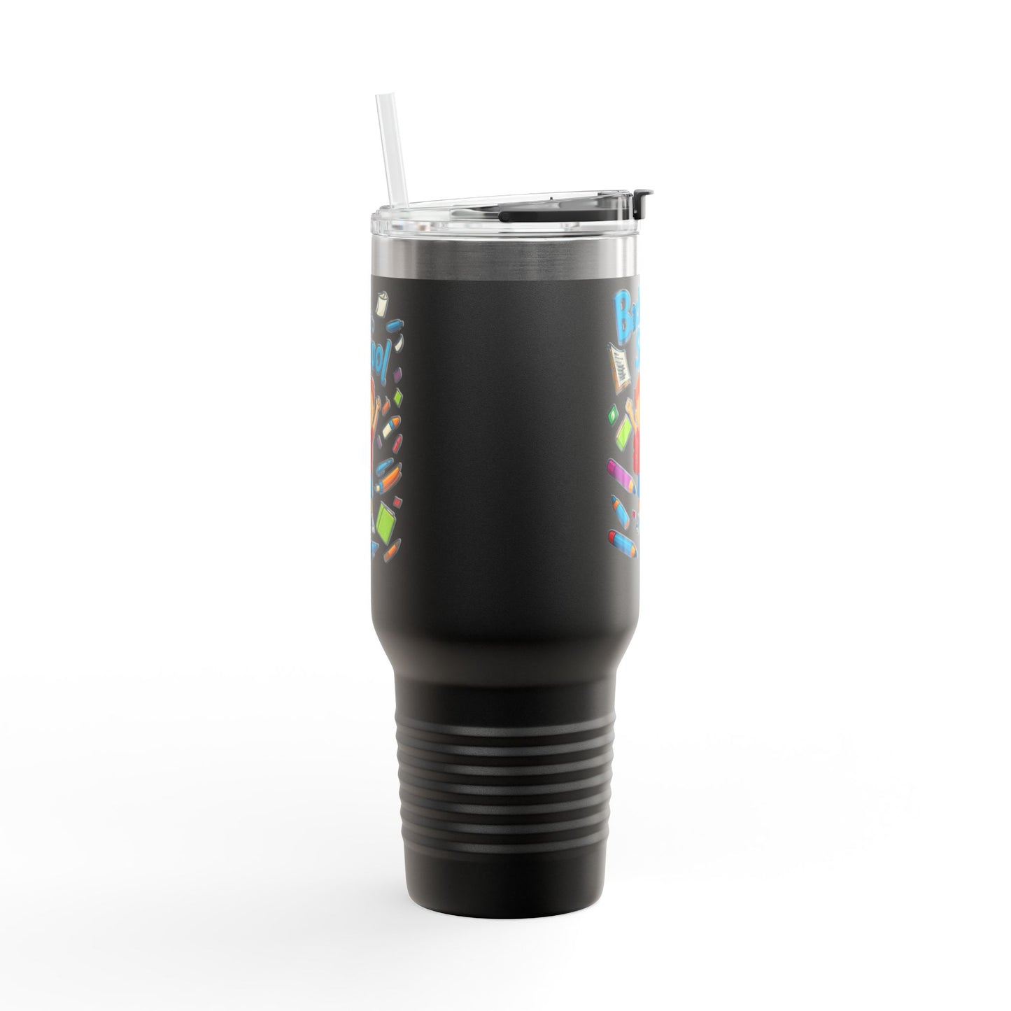 Back to School Insulated Travel Mug, 40oz - Colorful Design for Kids