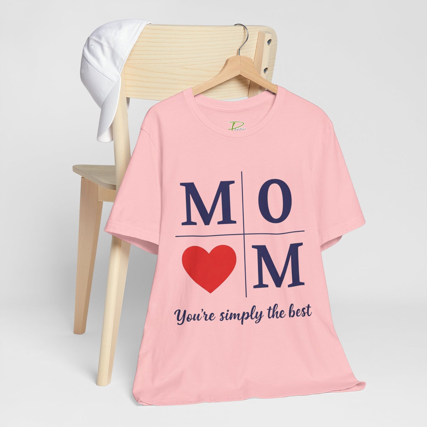 Mom Heart Jersey Tee - You're Simply the Best - Lightweight Fabric Tee -  Gift for Mom - Birthday Gift
