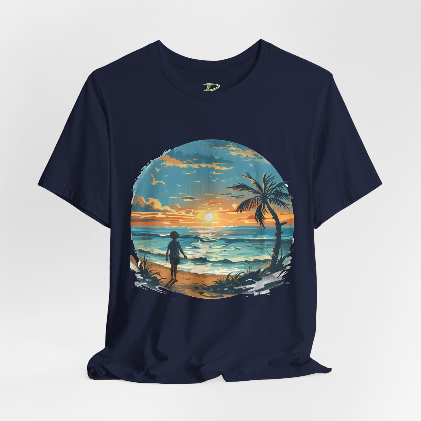 Colorful Sunshine Seaside T-shirt - Lightweight Fabric Tee