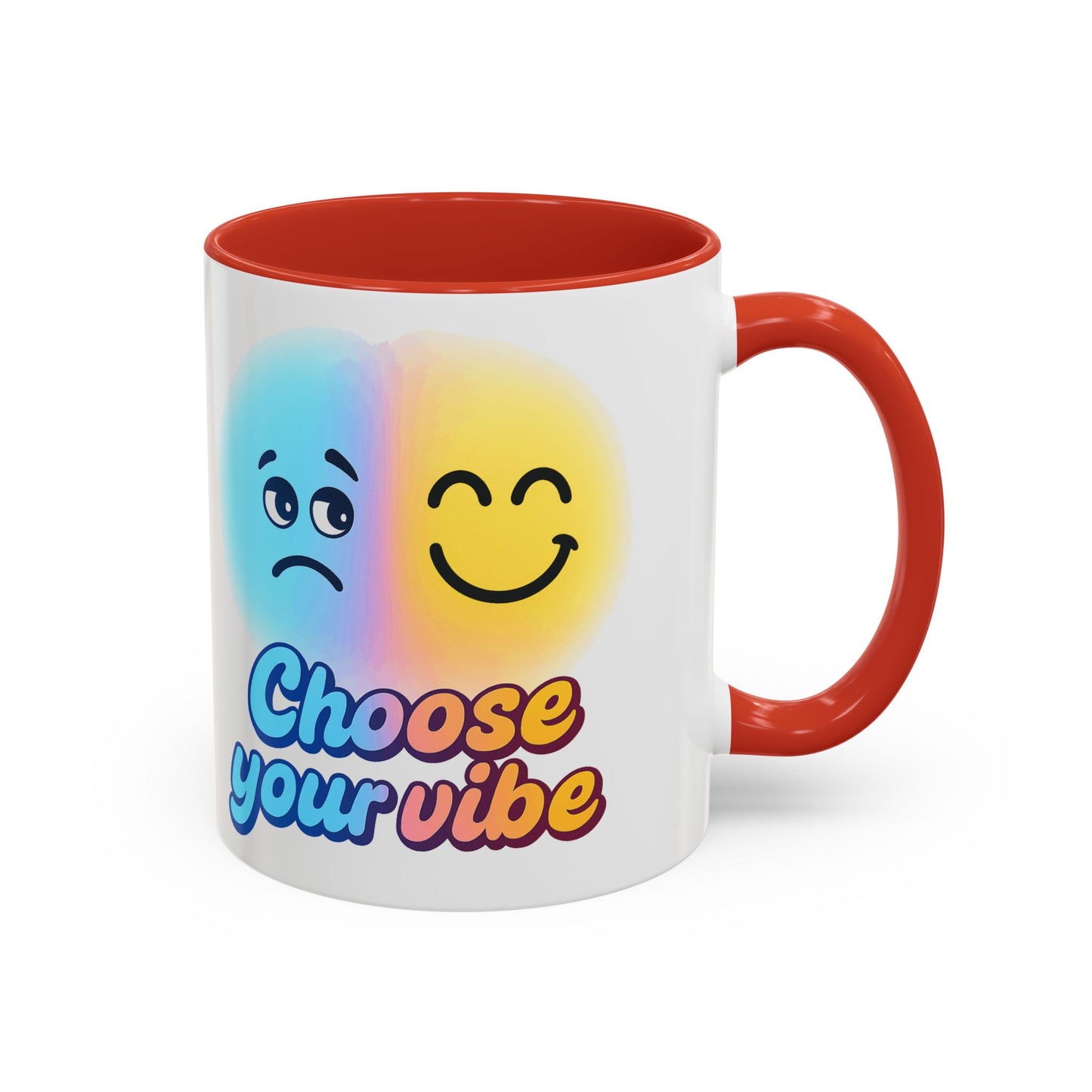 Choose Your Vibe Coffee Mug - Fun Accent Mug for Positive Energy, Happy Mood Gifts, Coffee Lovers, Unique Cup for Home or Office