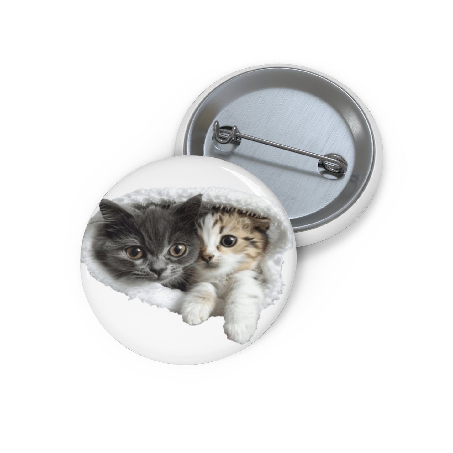 Custom Pin Buttons - Cute Cat Design for Cat Lovers