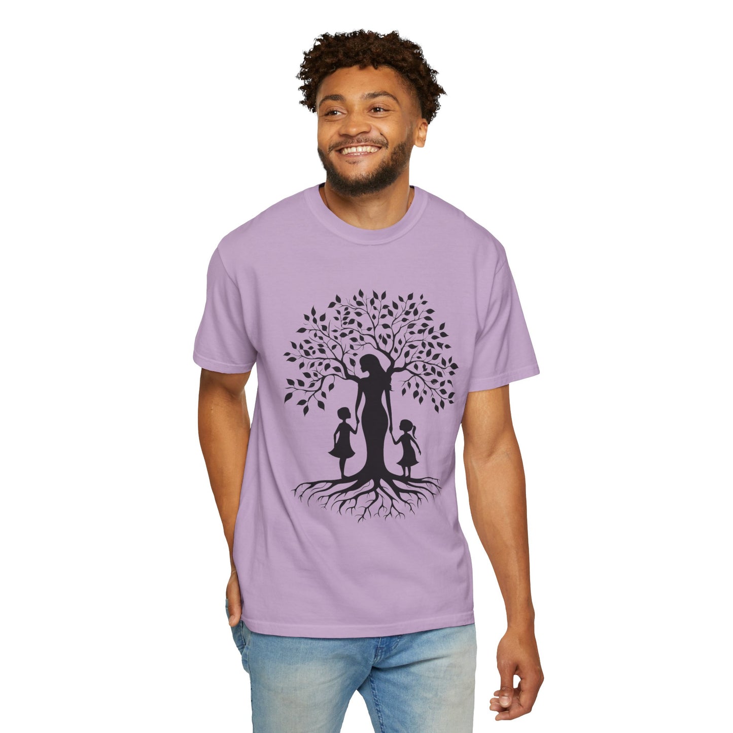 Nature-Inspired T-Shirt with Mom and Kids Design - Mother's day Gift - Birthday Gift