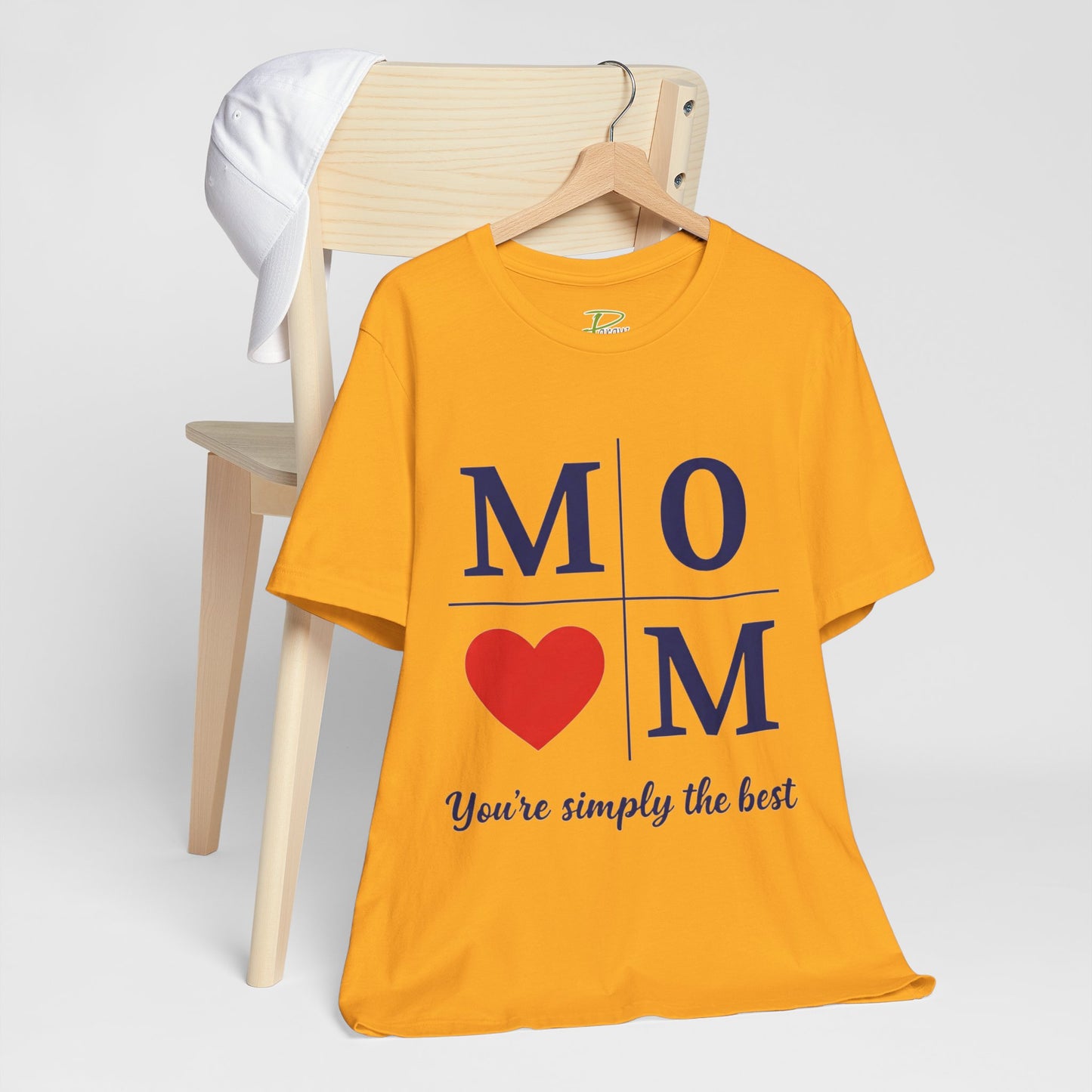 Mom Heart Jersey Tee - You're Simply the Best - Lightweight Fabric Tee -  Gift for Mom - Birthday Gift