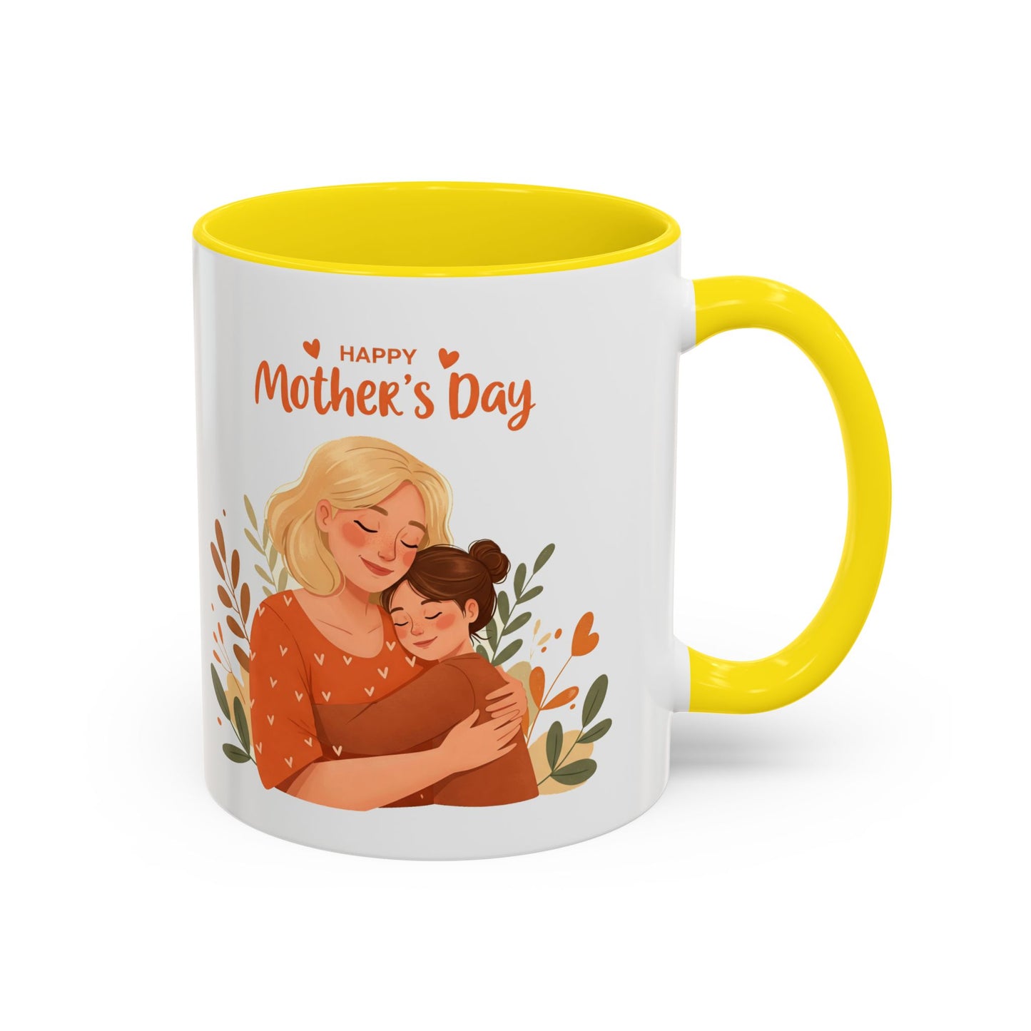 Happy Mother's Day Accent Coffee Mug - 11oz & 15oz, Perfect Gift for Moms