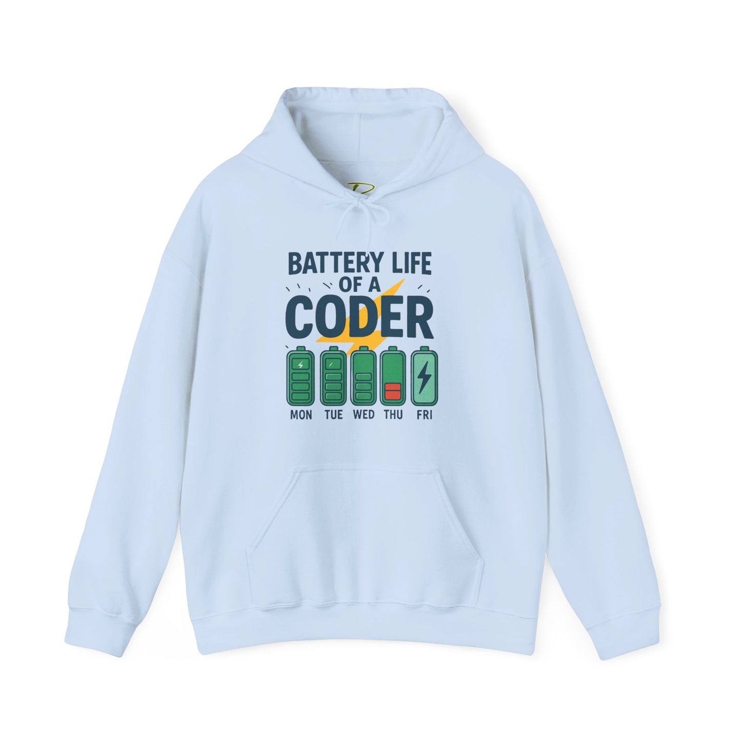 Battery Life of a Coder Hoodie, Programmer Gift, Coding Apparel, Techie Fashion