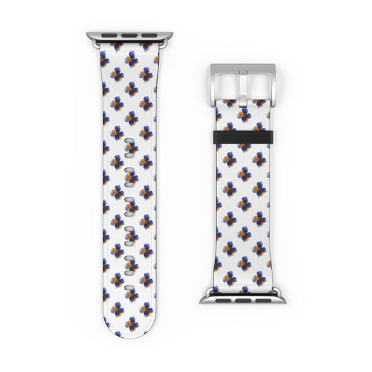 Blue Floral Watch Band