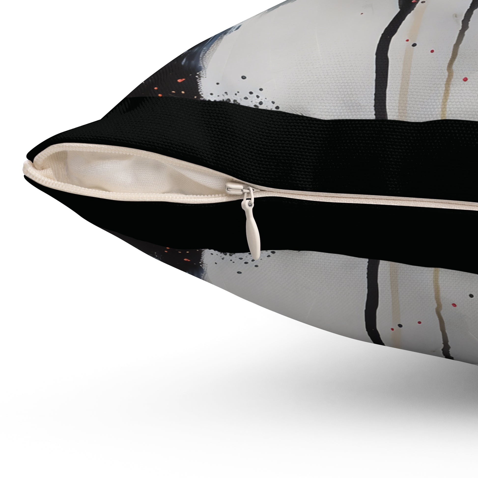 Rose pattern accent pillow – a square decorative cushion with a striking red rose design on black fabric. Perfect for living rooms, reading corners, or bedrooms. A unique, stylish pillow for floral lovers and interior decorating enthusiasts.