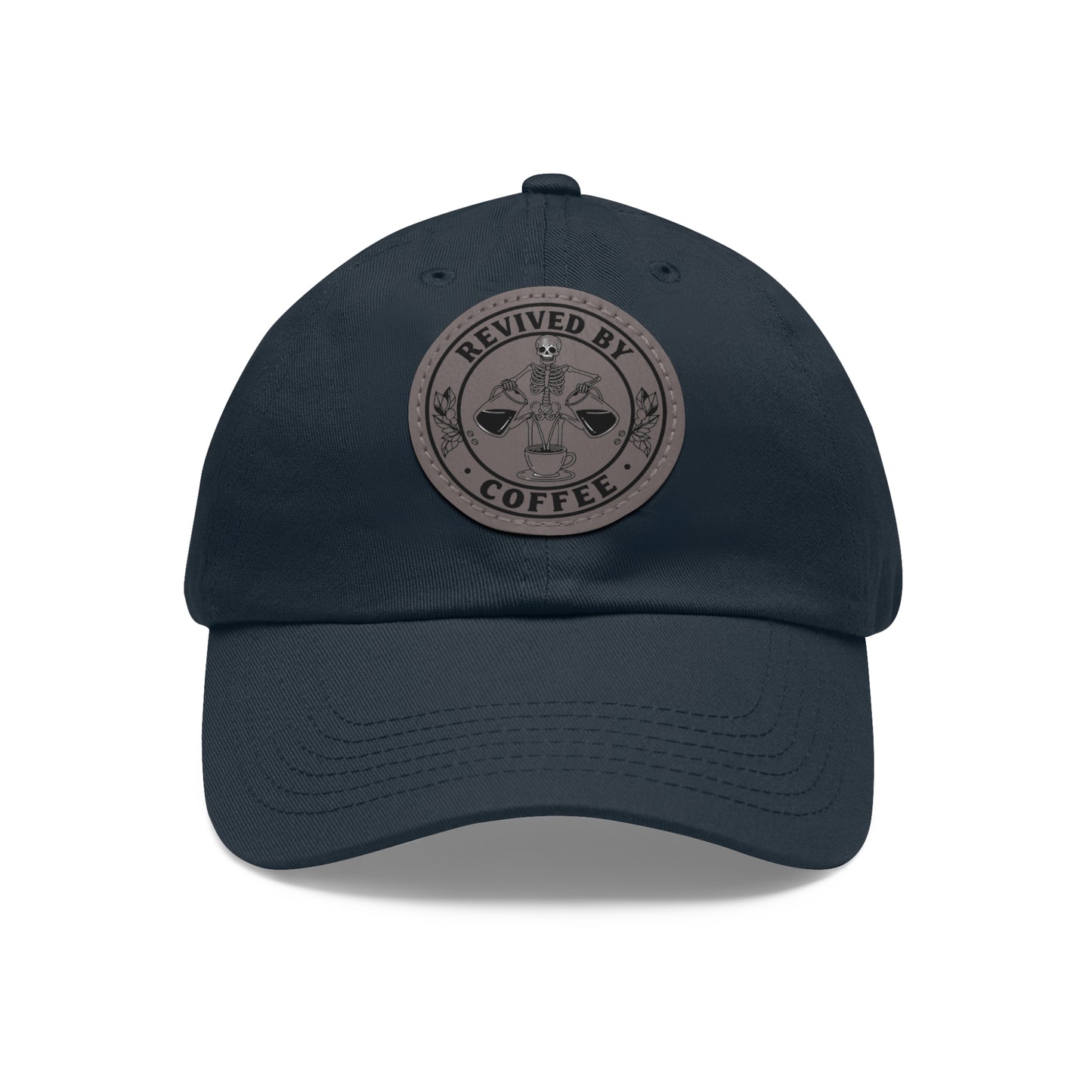 Revived by Coffee Dad Hat with Leather Patch - Perfect Gift for Coffee Lovers