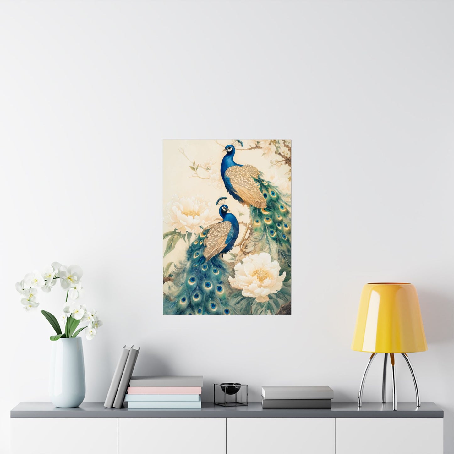 Matte Vertical Peacock Poster