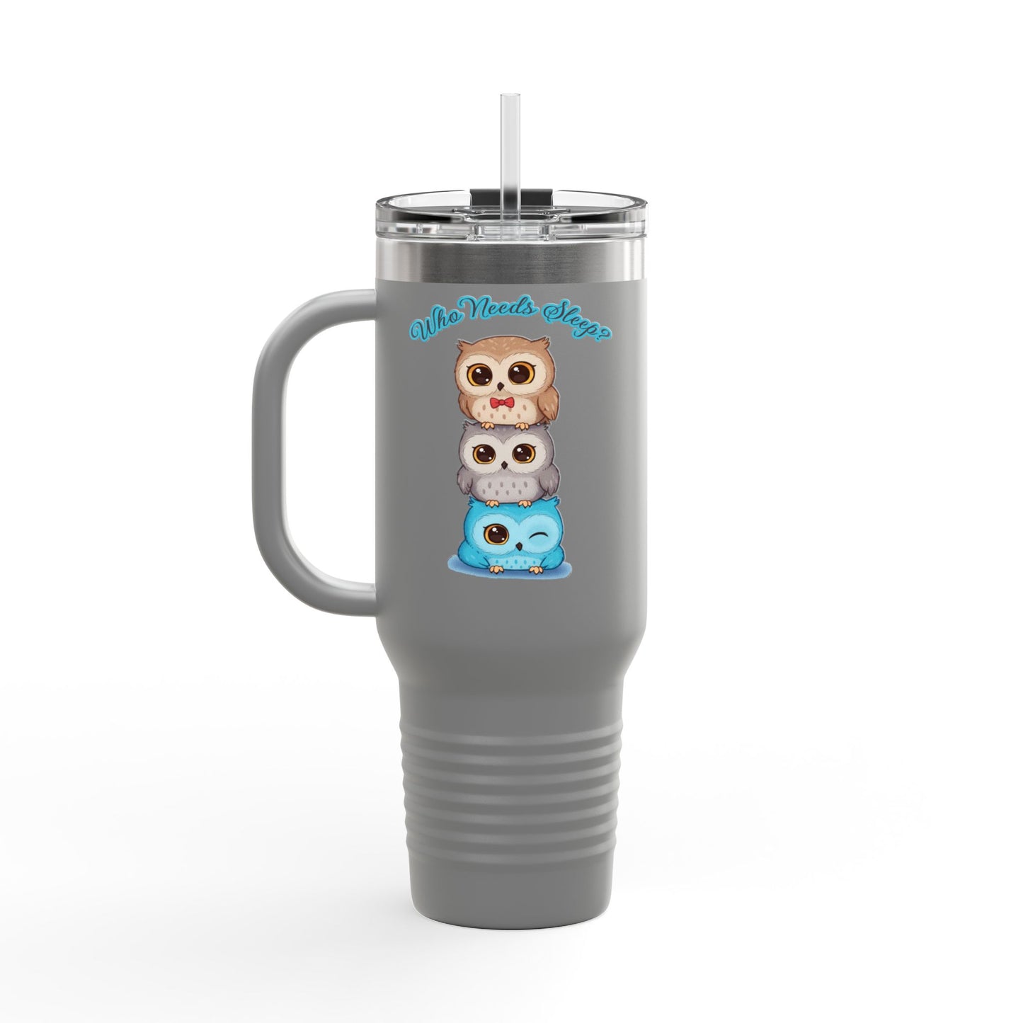 Cute Owl Insulated Travel Mug - 40oz, Perfect for Coffee Lovers