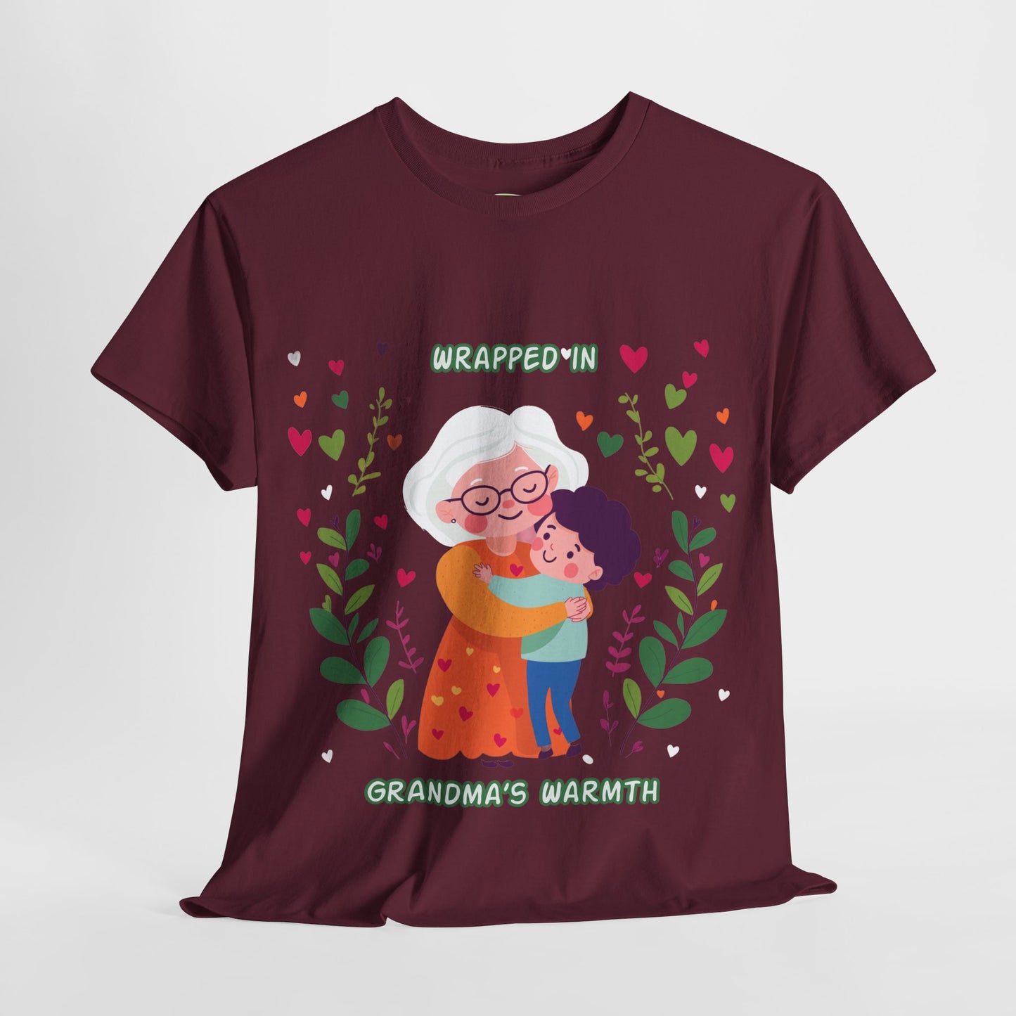 Grandma's Love Heavy Cotton Tee - Heartfelt Family Connection T-Shirt