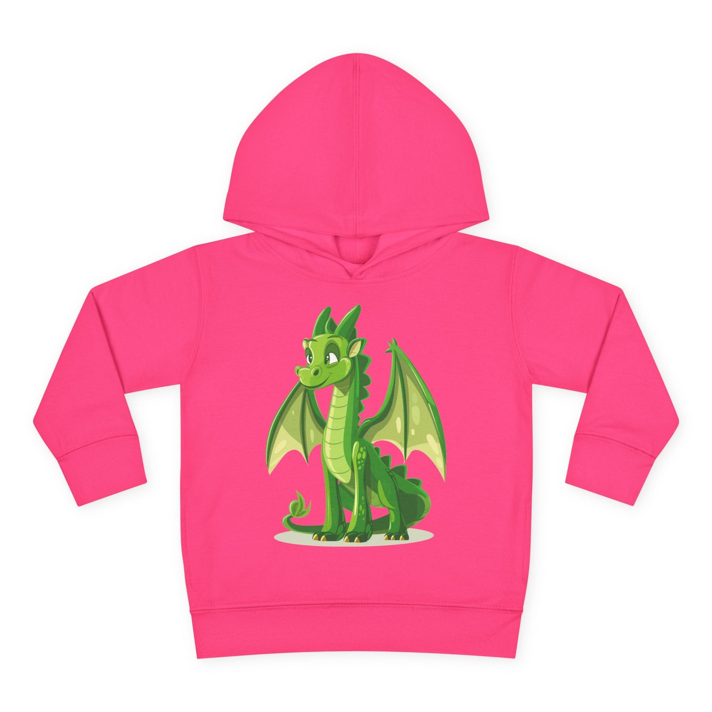 Toddler Pullover Fleece Hoodie - Cute Cartoon Dragon Design Hoodie