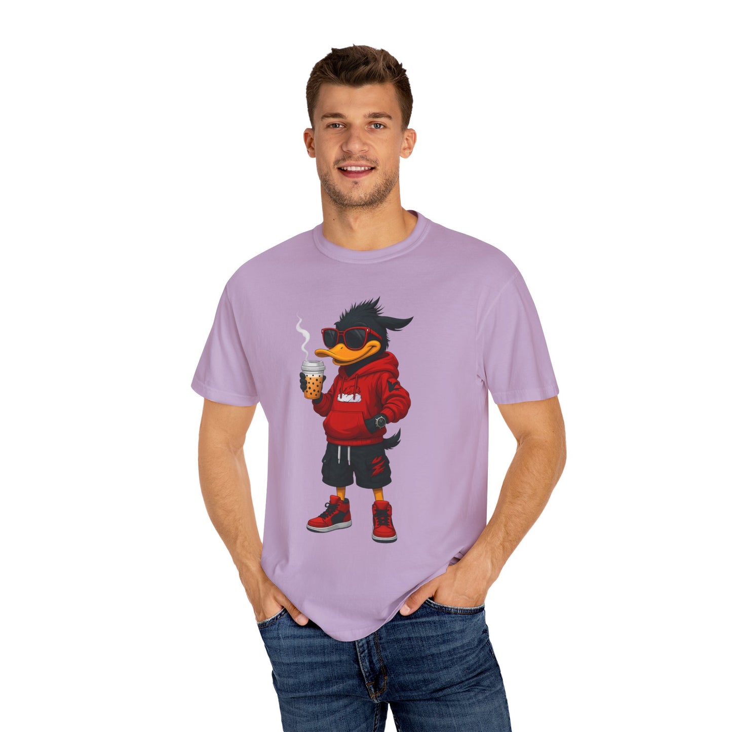 Cool Cartoon Duck Men's T-Shirt, Casual Graphic Tee, Fun Summer Shirt, Gift, Streetwear Style, Perfect for Parties