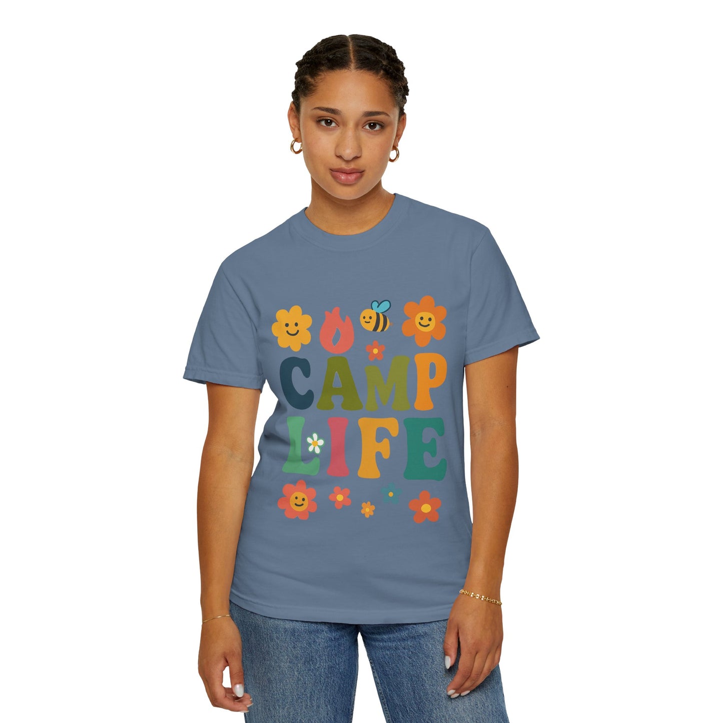 Camp Life Unisex Garment-Dyed T-Shirt - Fun and Colorful Outdoor Vibes