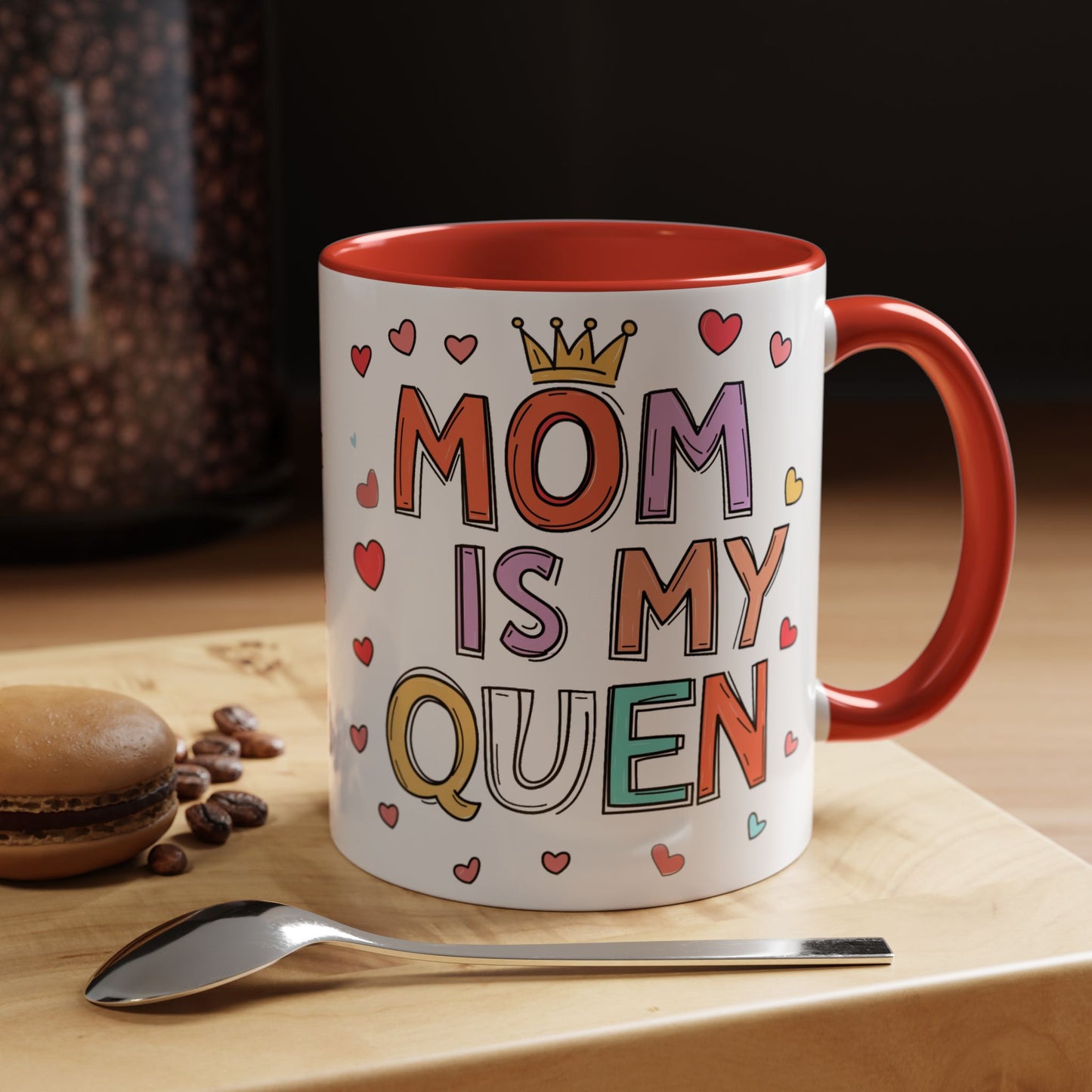 Queen Mom Accent Coffee Mug - Perfect Gift for Mother's Day - Birthday Gift