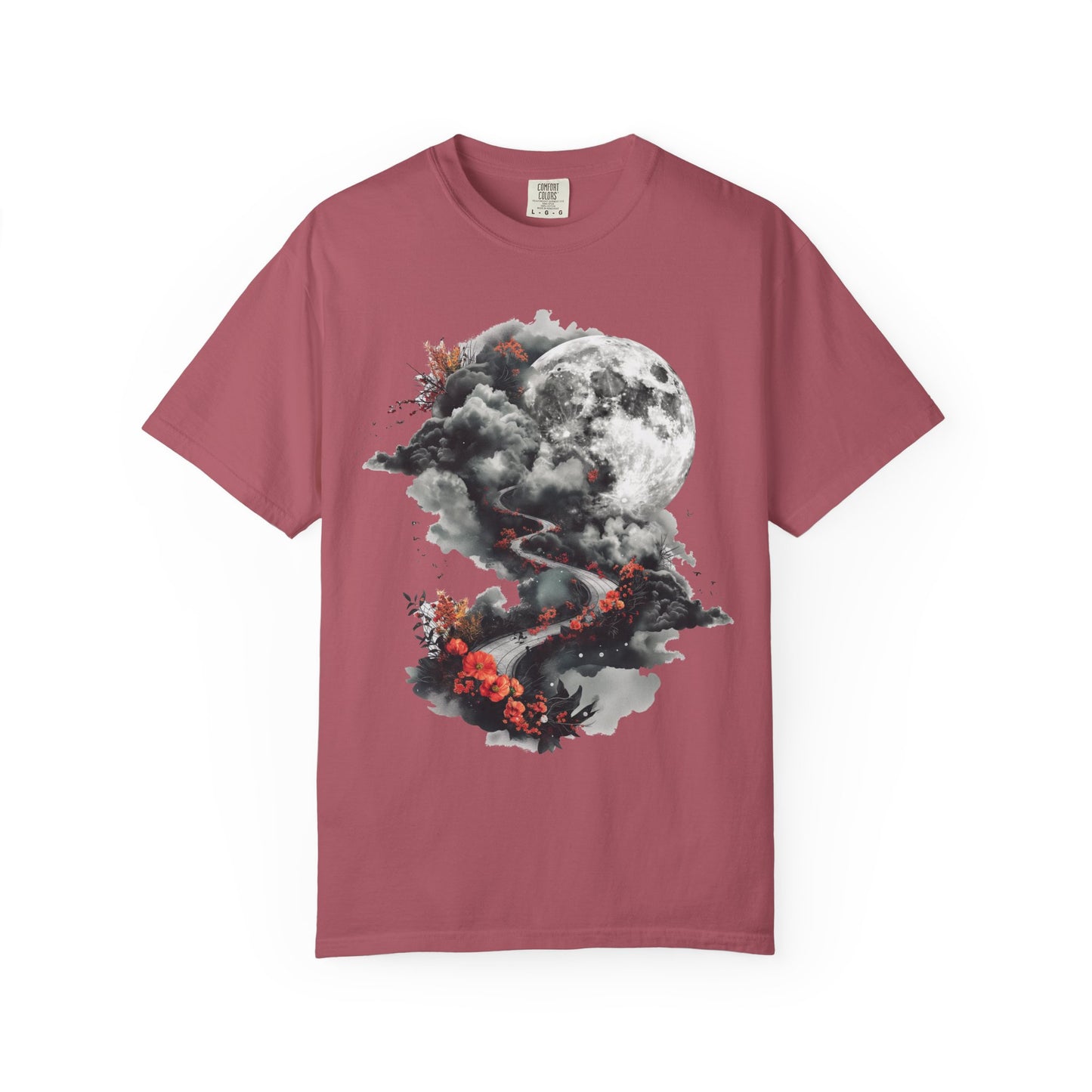 Artistic Moonlit T-Shirt - Soft Unisex Tee, Gift for Nature Lovers, Casual Wear, Boho Style, Handmade Gift