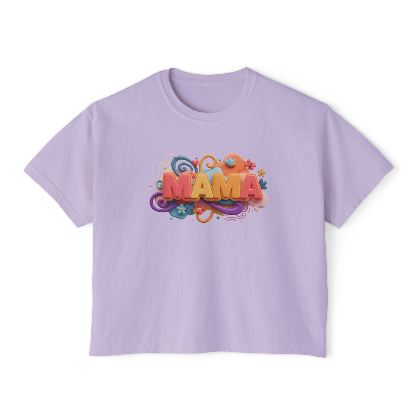 Mama Boxy Tee – Casual Women's T-Shirt for Moms - Women's Boxy Tee