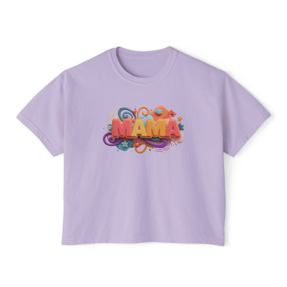 Mama Boxy Tee – Casual Women's T-Shirt for Moms - Women's Boxy Tee