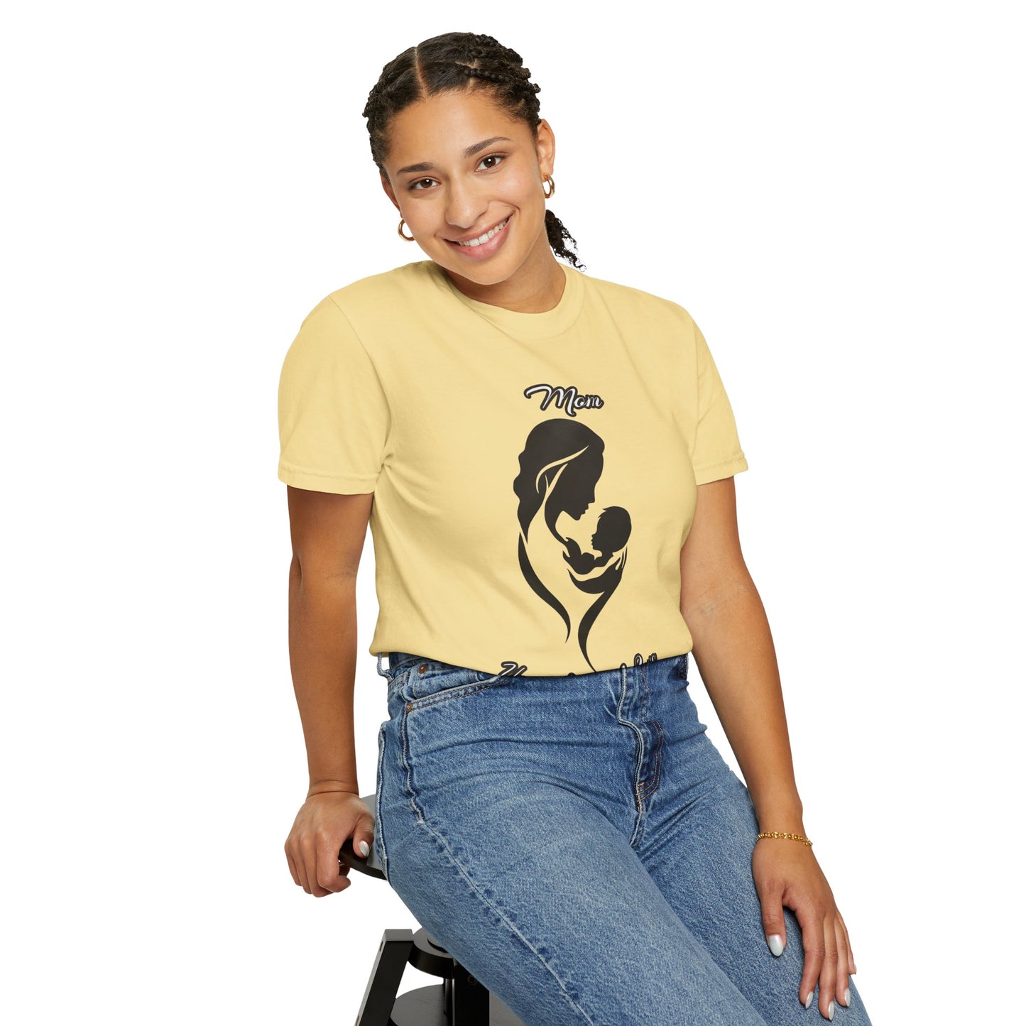 Garment-Dyed T-shirt - Mom's Unconditional Love Design
