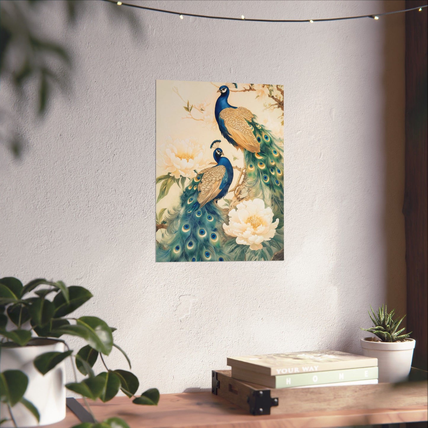 Matte Vertical Peacock Poster